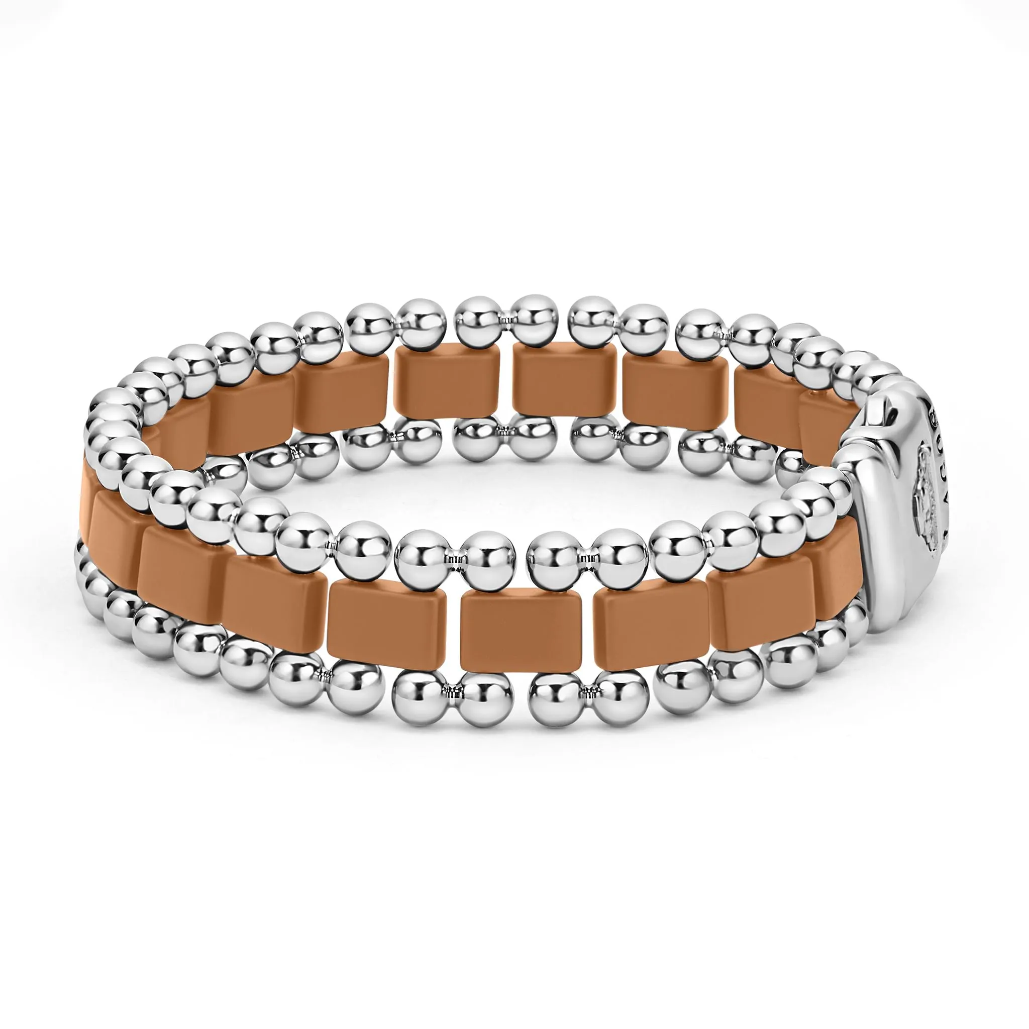 Anthem Matte Tan Ceramic Link Bracelet sold by LAGOS product image thumbnail 3