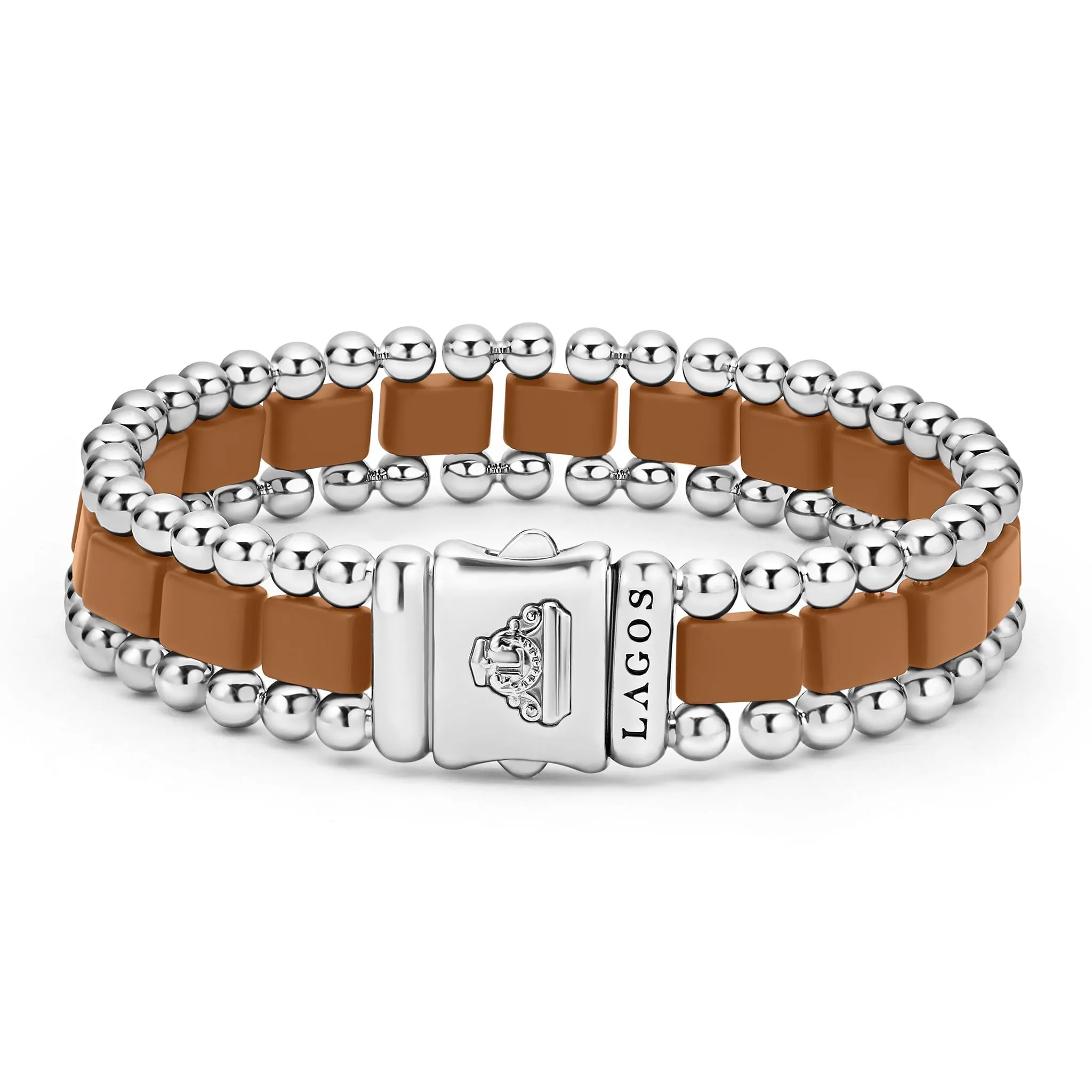 Anthem Matte Tan Ceramic Link Bracelet sold by LAGOS product image thumbnail 5