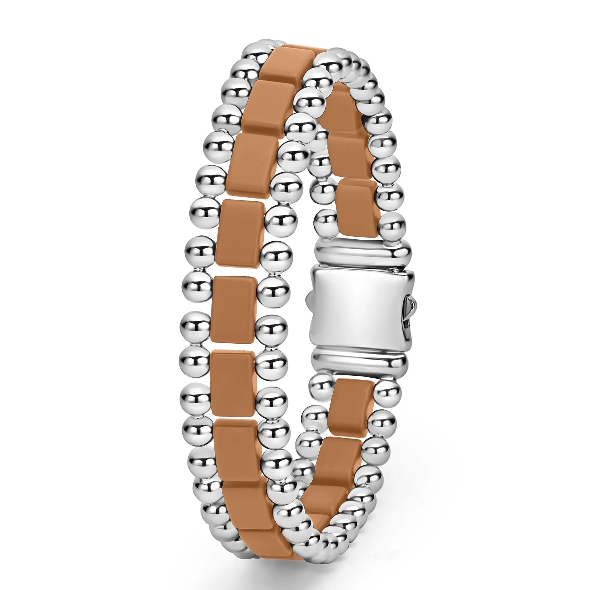 Anthem Matte Tan Ceramic Link Bracelet sold by LAGOS product image thumbnail 4