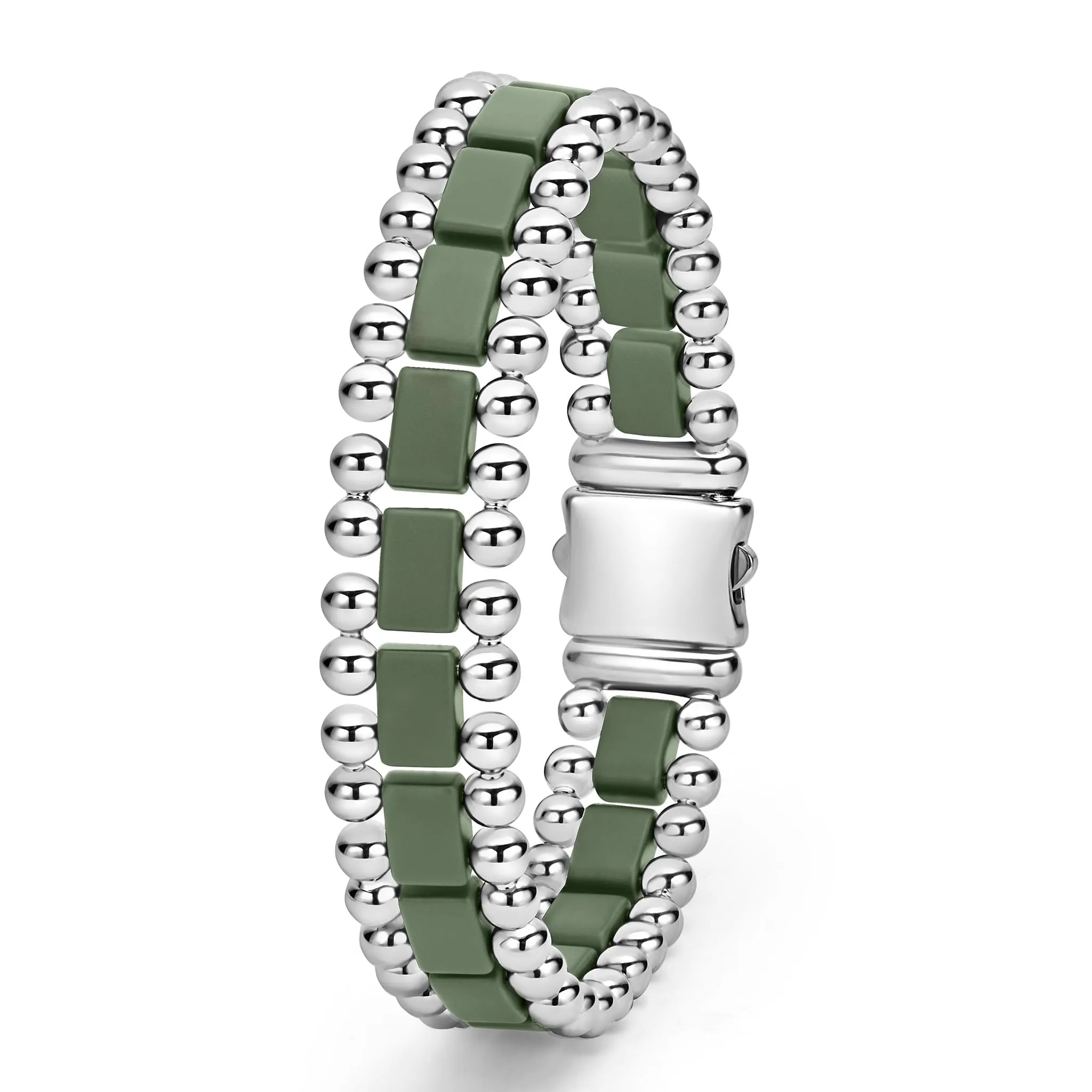 Anthem Matte Hunter Green Ceramic Link Bracelet sold by LAGOS product image thumbnail 5