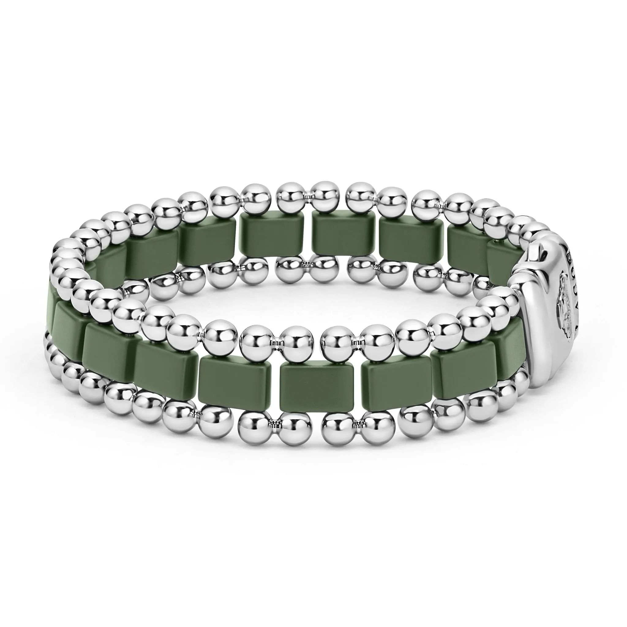 Anthem Matte Hunter Green Ceramic Link Bracelet sold by LAGOS product image thumbnail 3