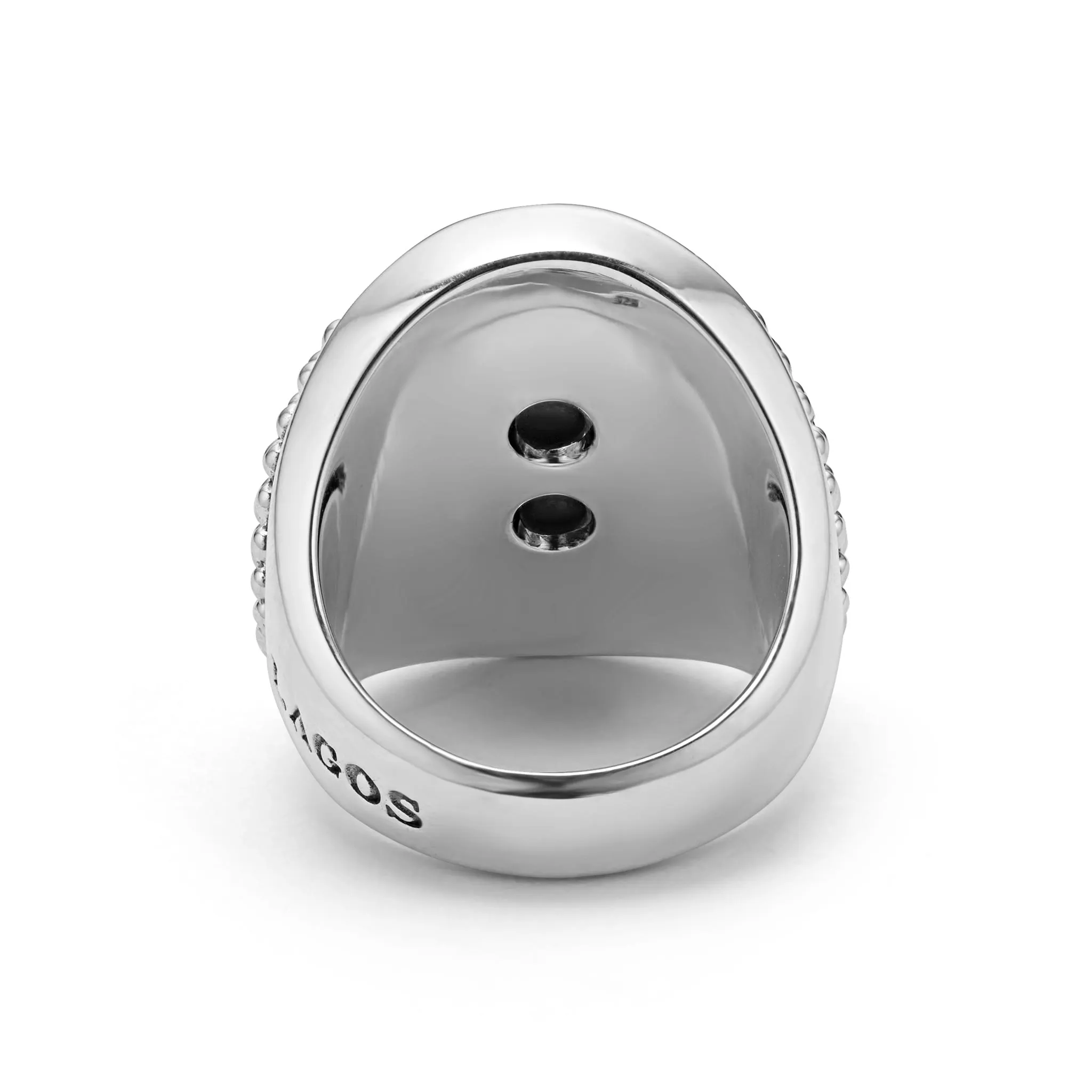 Anthem Statement Black Agate Oval Band Ring sold by LAGOS product image thumbnail 4