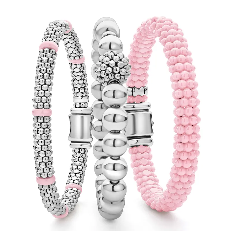 Pink Caviar Ceramic Caviar Beaded Bracelet Gift Set sold by LAGOS