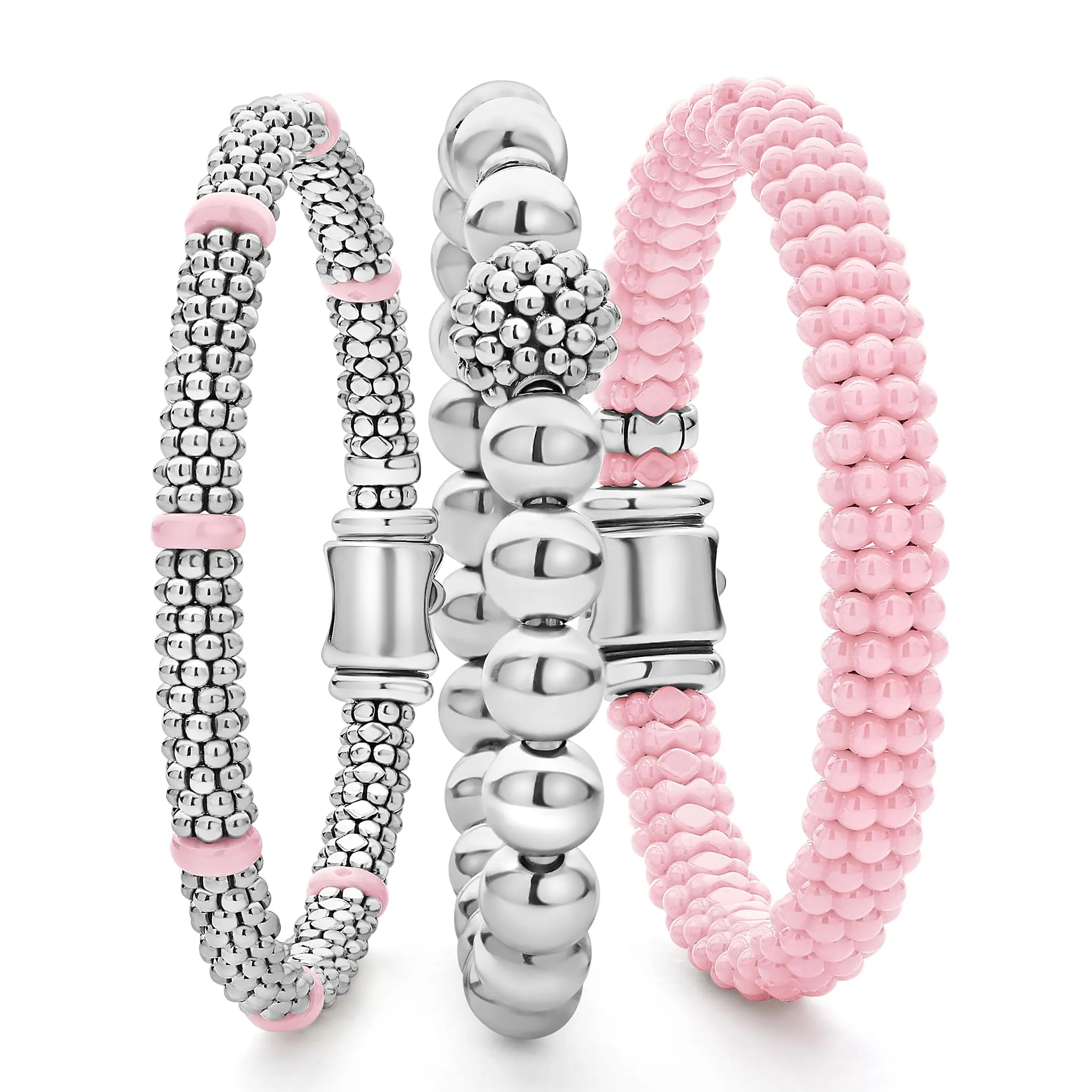 Pink Caviar Ceramic Caviar Beaded Bracelet Gift Set sold by LAGOS