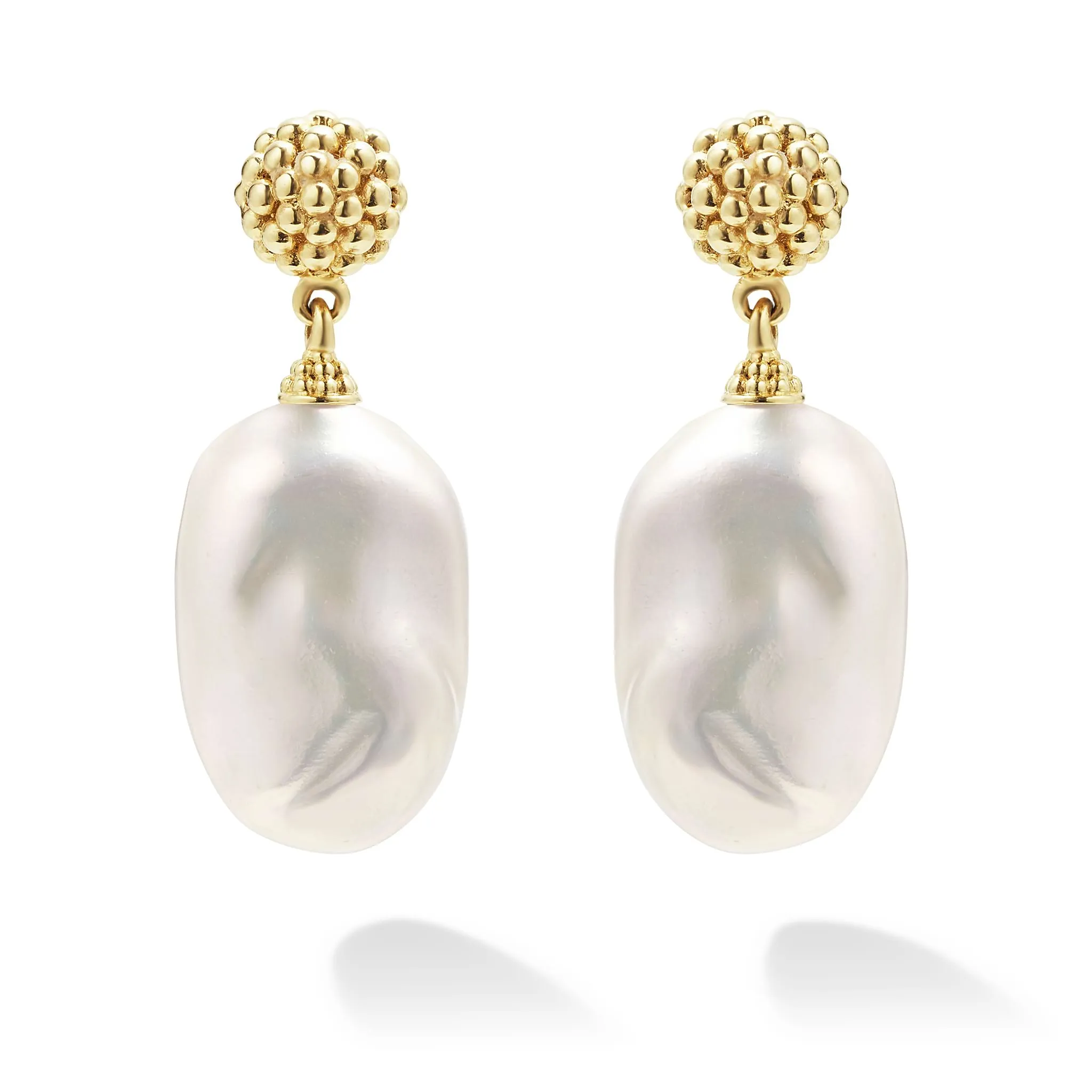 Luna Baroque Pearl Drop Earrings sold by LAGOS product image thumbnail 4