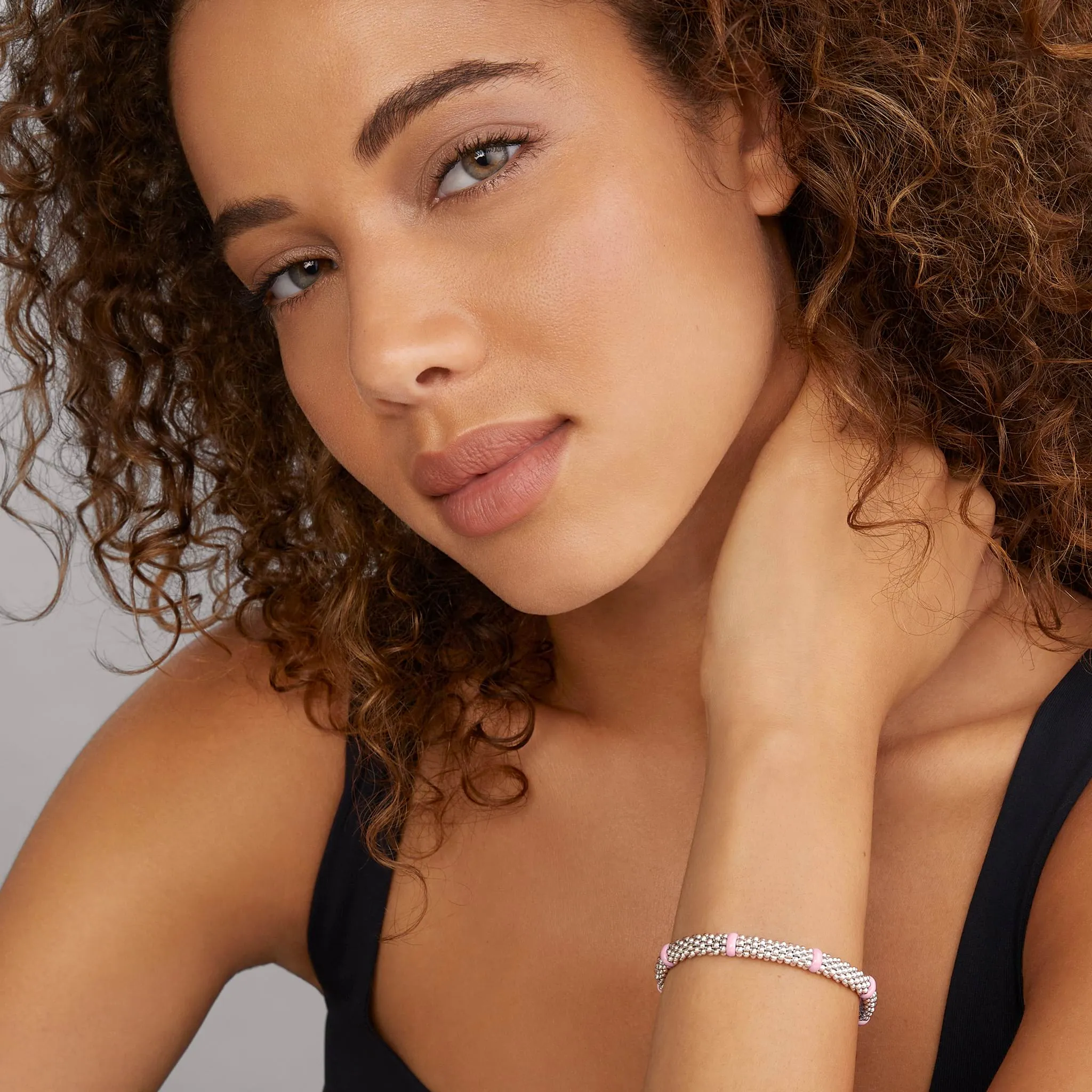 Pink Caviar Pink Ceramic Station Caviar Bracelet | 6mm sold by LAGOS product image thumbnail 2