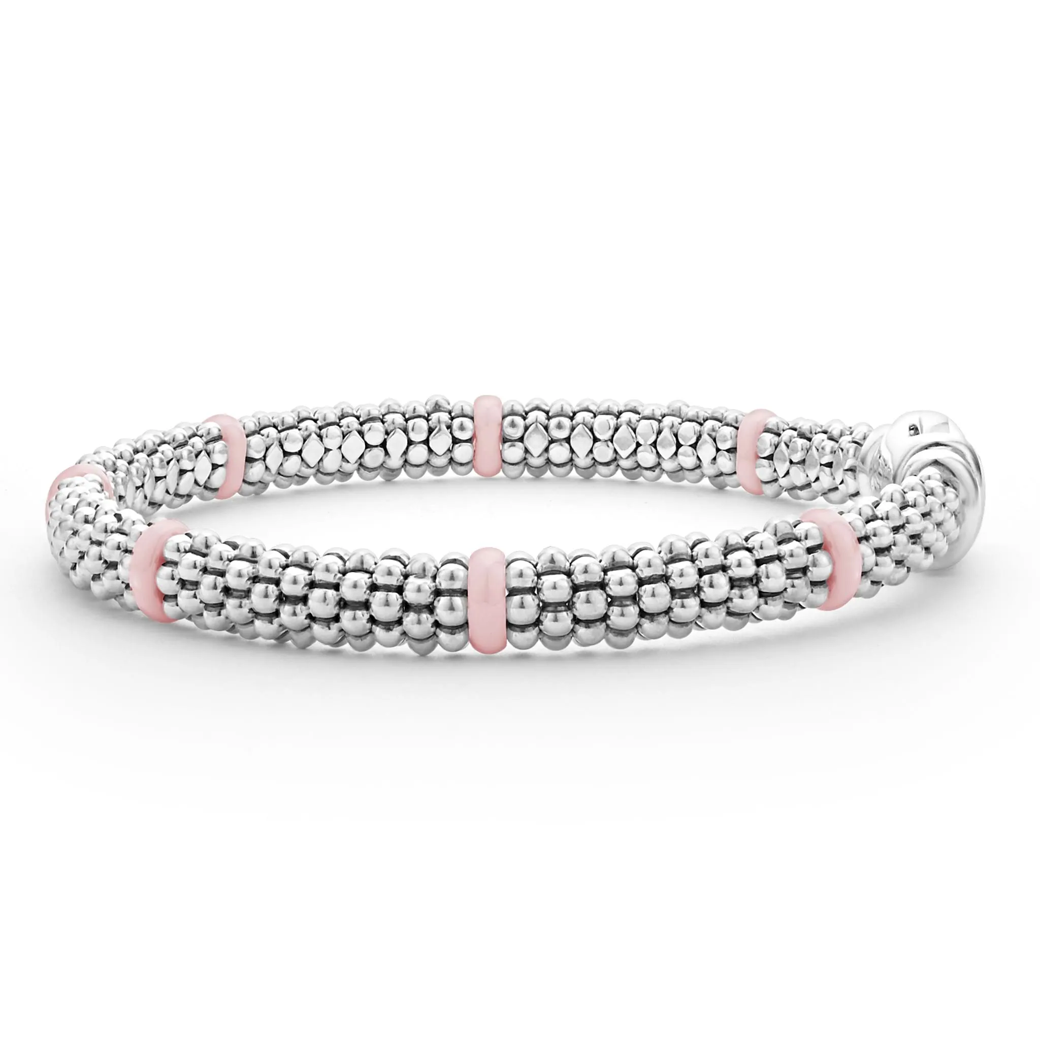 Pink Caviar Pink Ceramic Station Caviar Bracelet | 6mm sold by LAGOS product image thumbnail 4