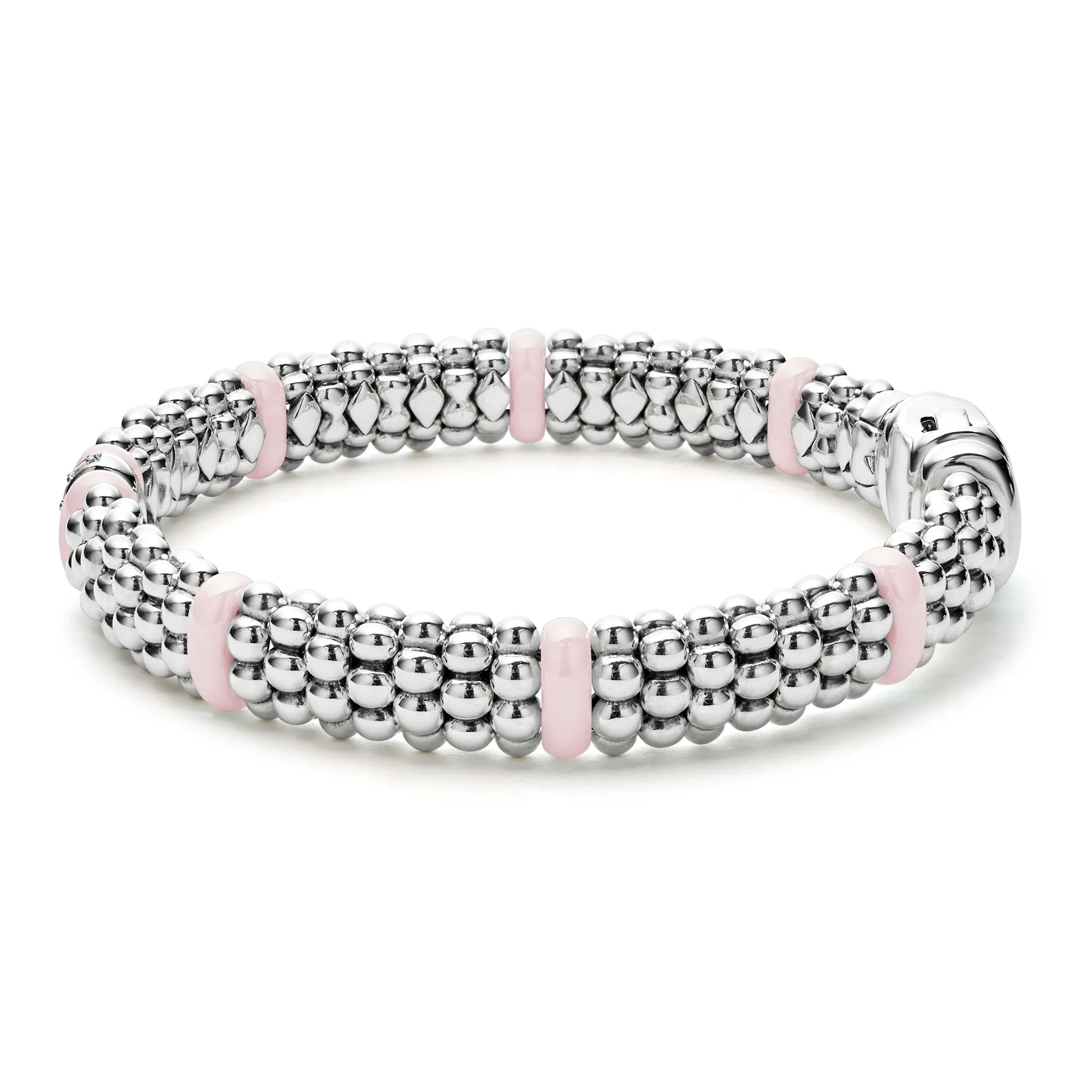 Pink Caviar Pink Single Station Diamond Caviar Bracelet | 9mm sold by LAGOS product image thumbnail 4