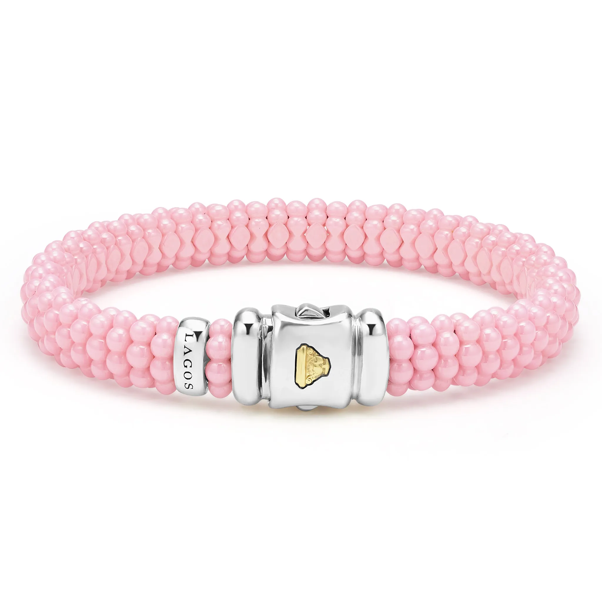 Pink Caviar Pink Ceramic Beaded Bracelet | 9mm sold by LAGOS product image thumbnail 4