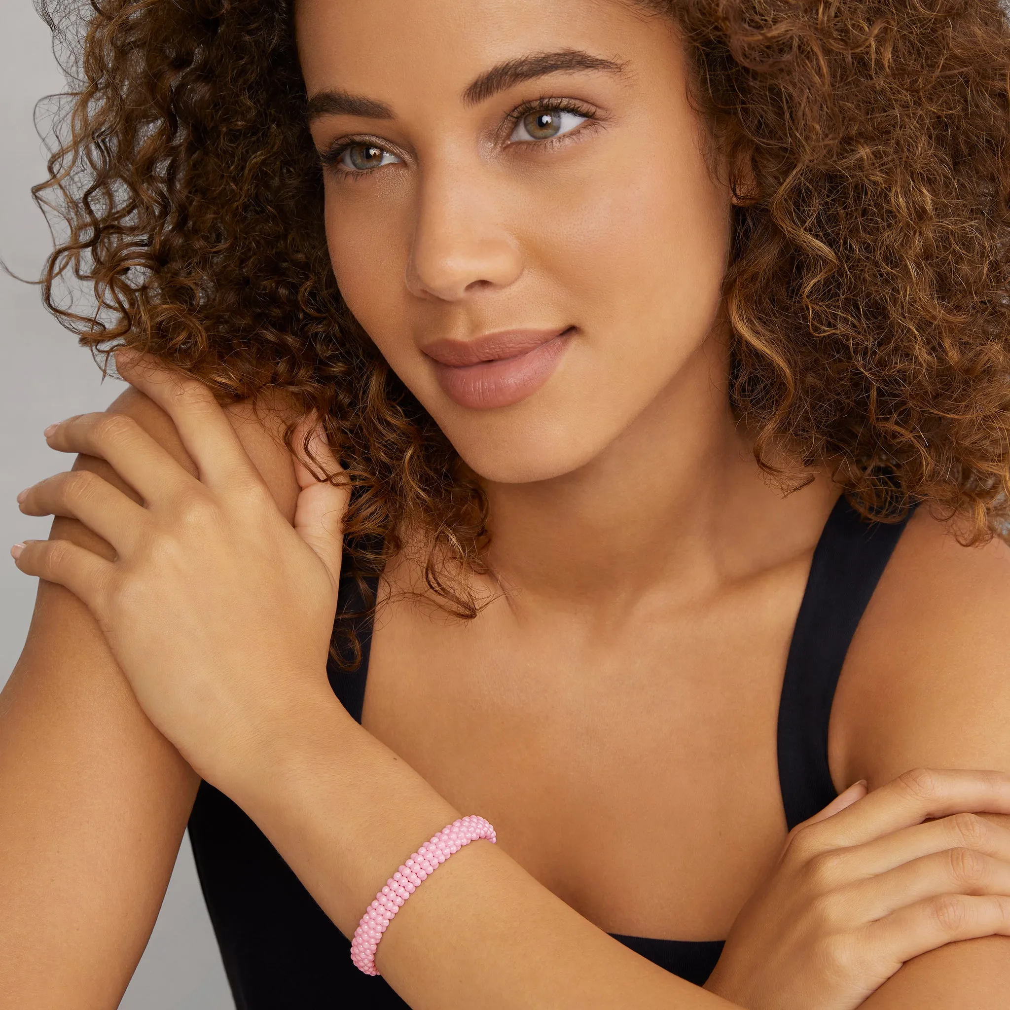 Pink Caviar Pink Ceramic Beaded Bracelet | 9mm sold by LAGOS product image thumbnail 2