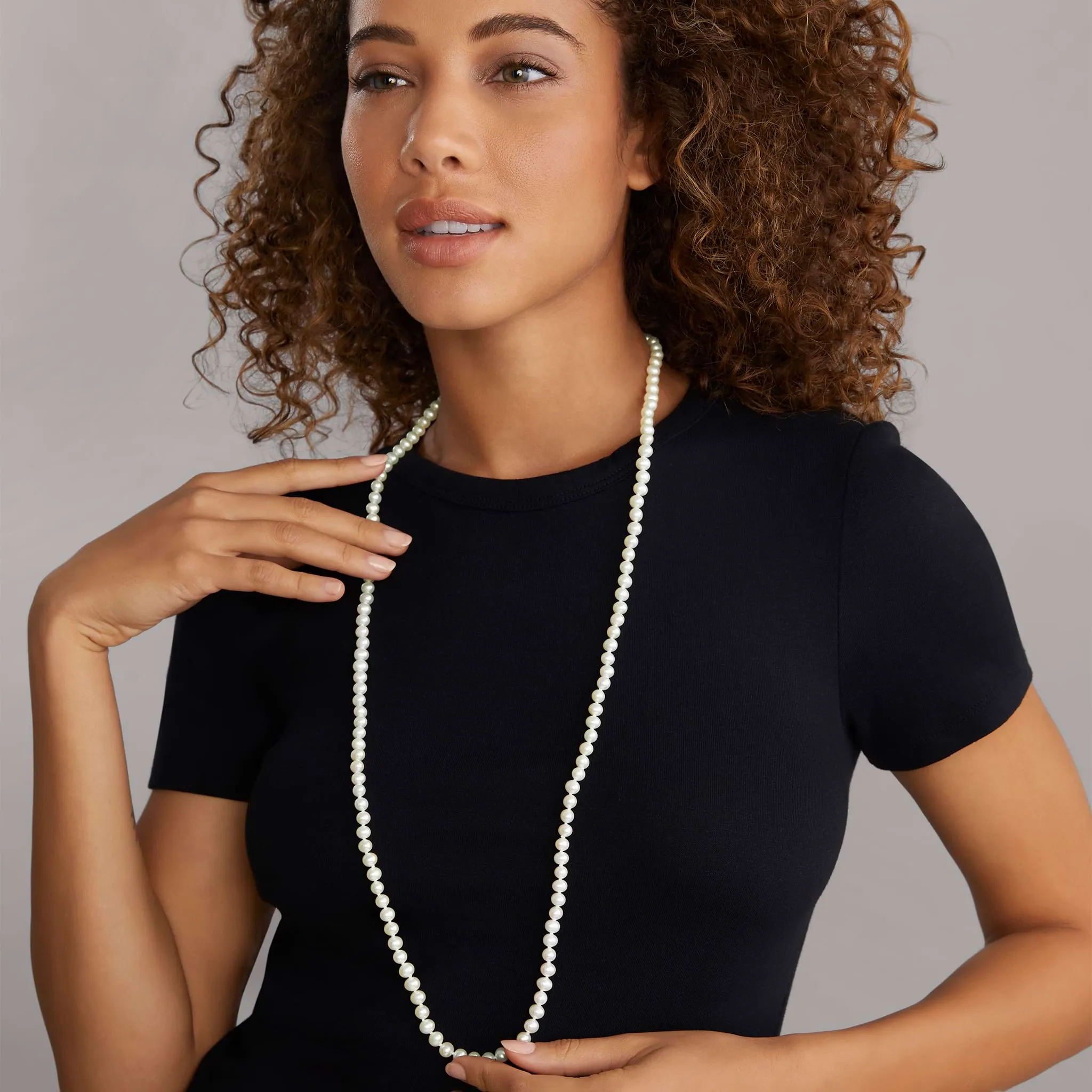 Luna Small Pearl Necklace sold by LAGOS product image thumbnail 4