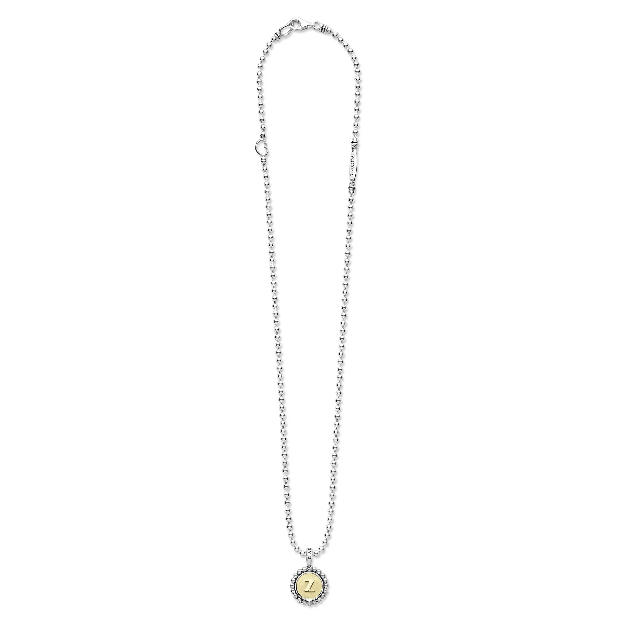 Signature Caviar Z Initial Charm Necklace sold by LAGOS product image thumbnail 3