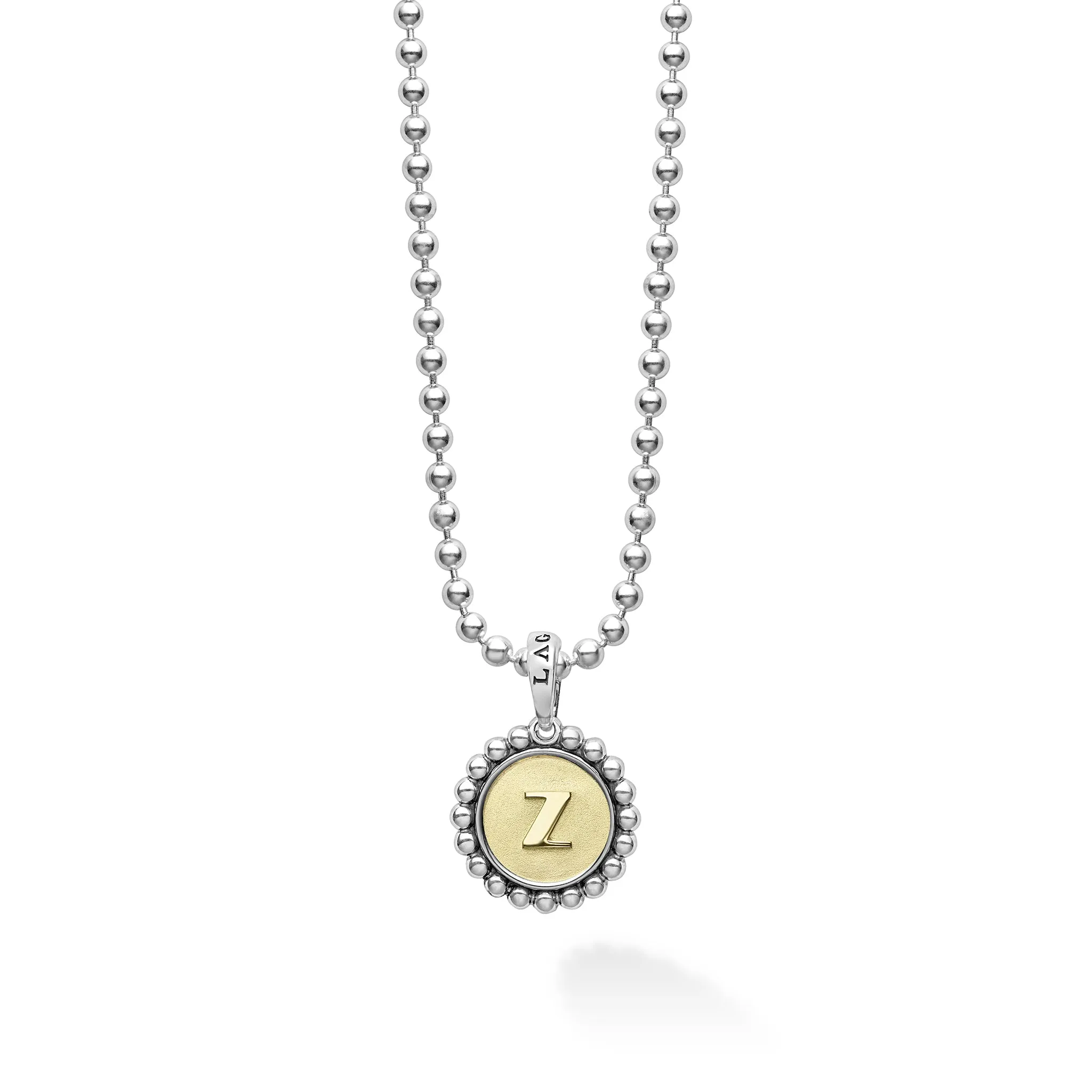 Signature Caviar Z Initial Charm Necklace sold by LAGOS