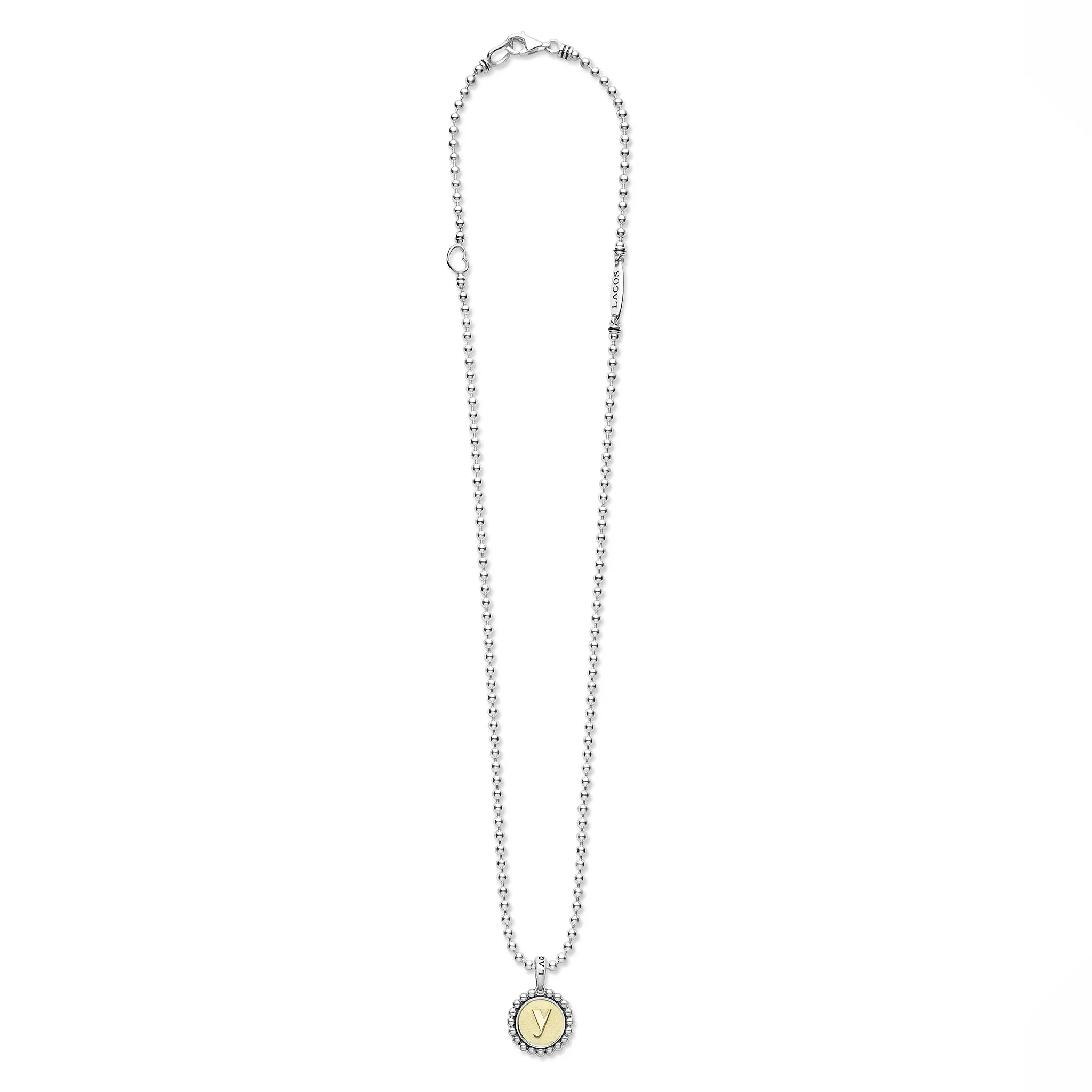 Signature Caviar Y Initial Charm Necklace sold by LAGOS product image thumbnail 3