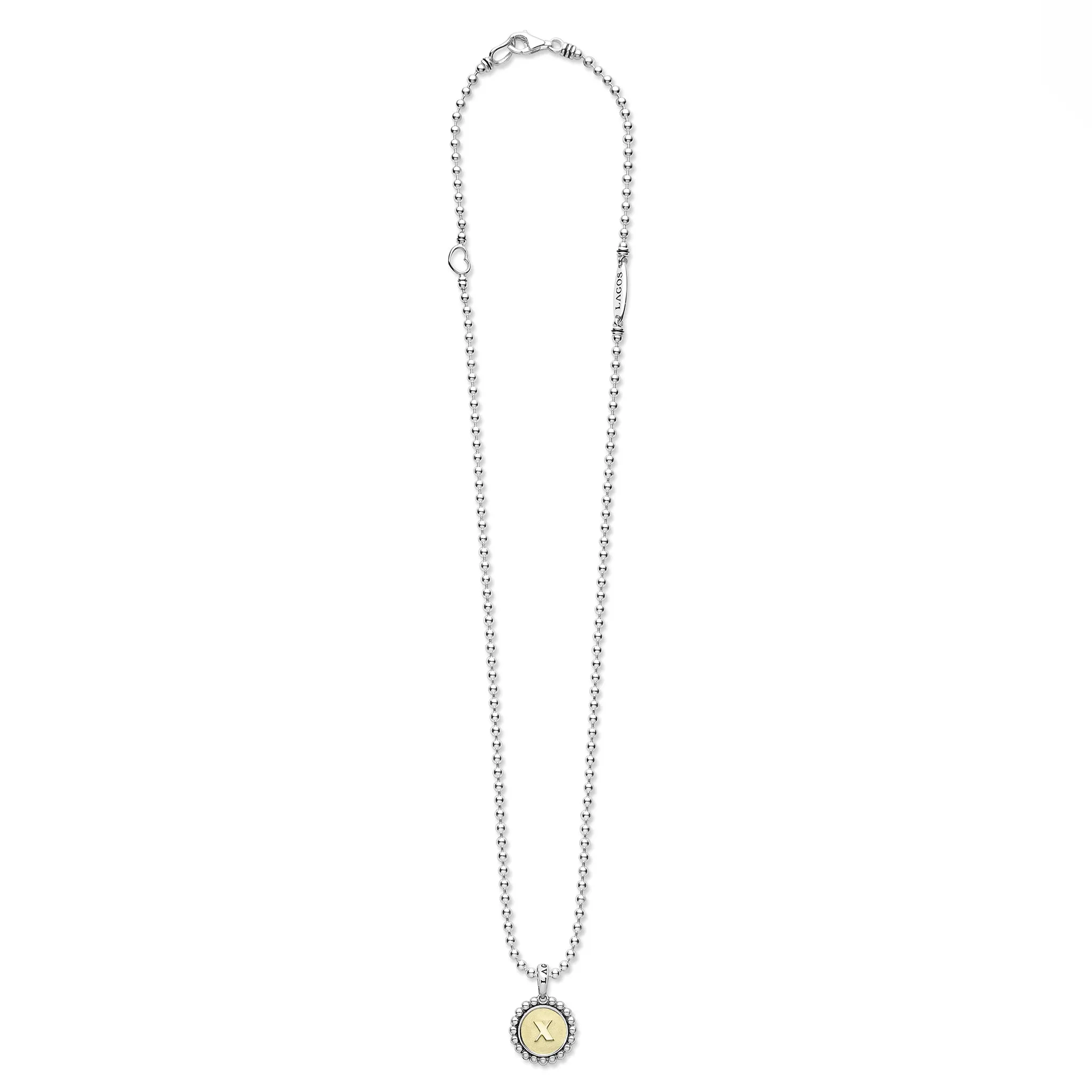 Signature Caviar X Initial Charm Necklace sold by LAGOS product image thumbnail 3