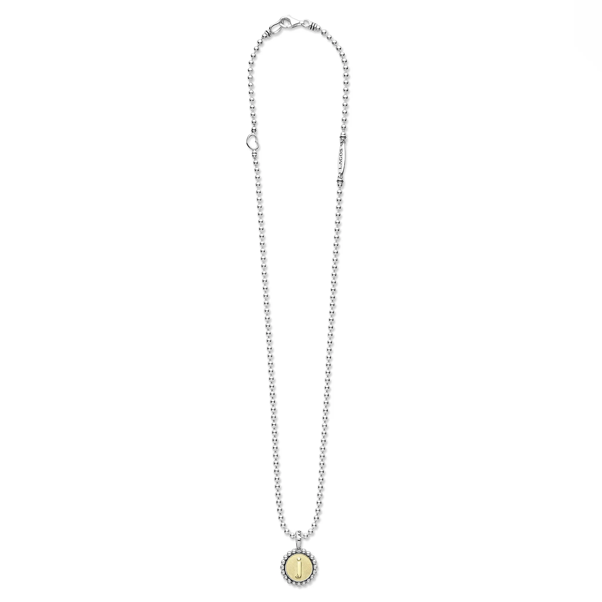 Signature Caviar J Initial Charm Necklace sold by LAGOS product image thumbnail 3