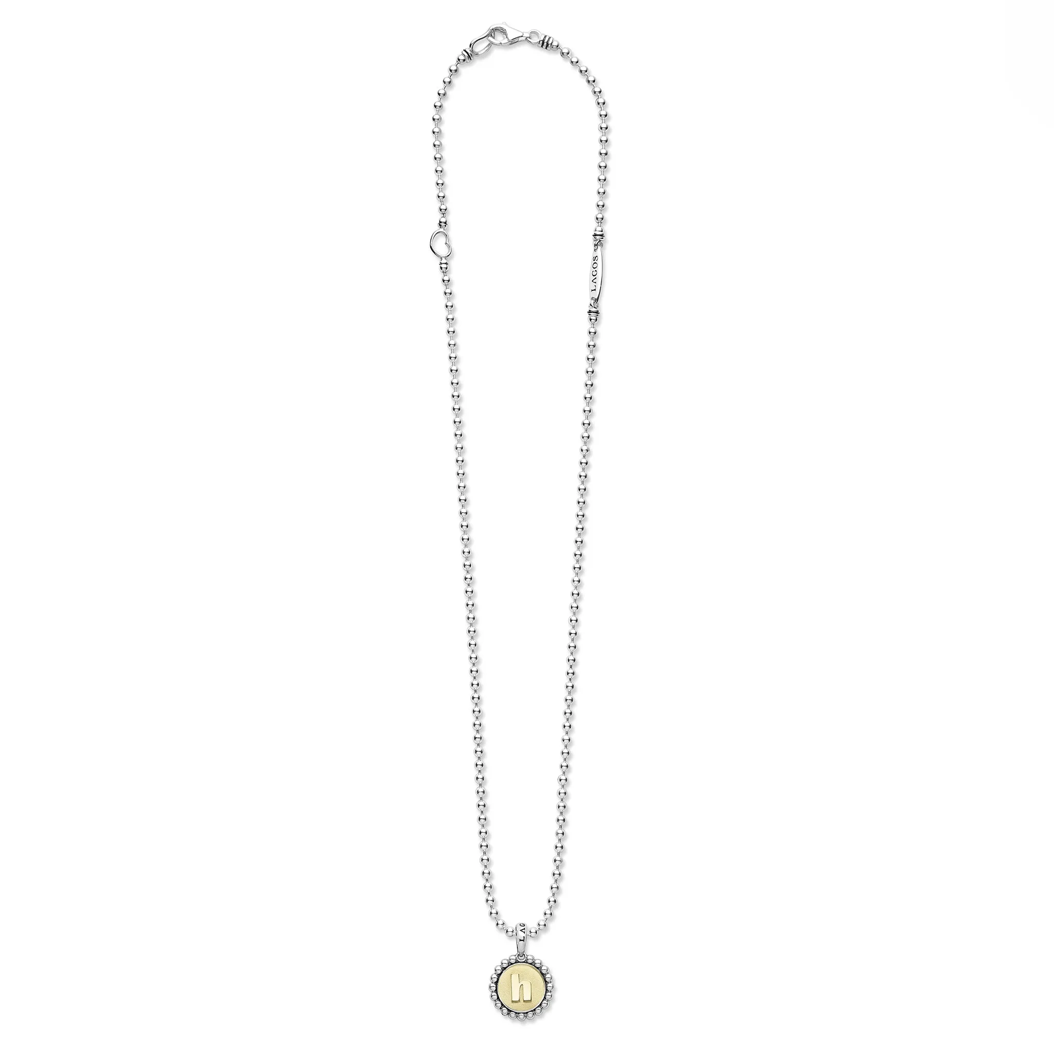 Signature Caviar H Initial Charm Necklace sold by LAGOS product image thumbnail 3