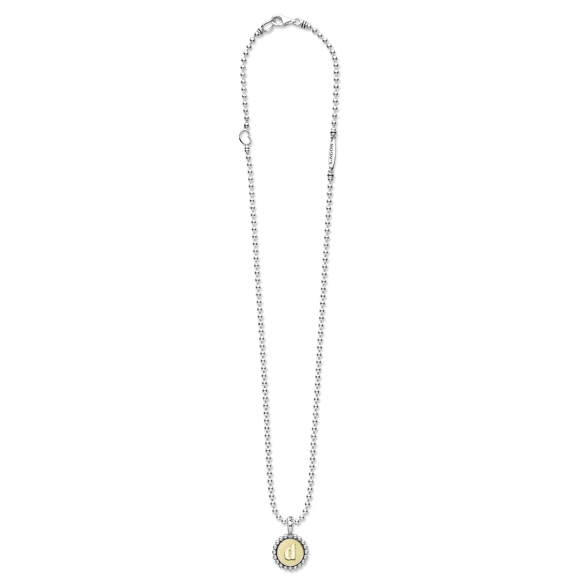 Signature Caviar D Initial Charm Necklace sold by LAGOS product image thumbnail 3