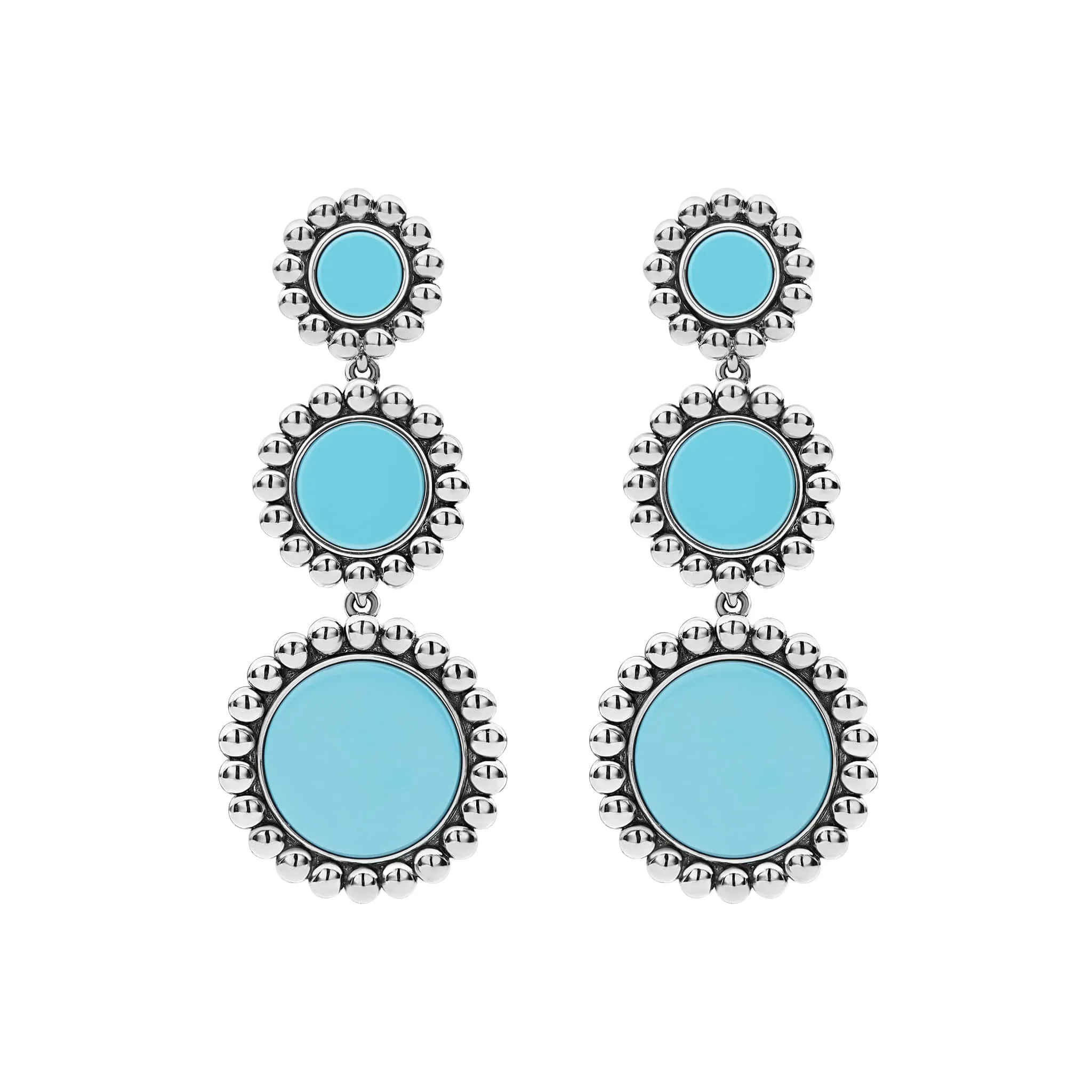 Maya Three Ceramic Circle Drop Earrings sold by LAGOS product image thumbnail 3