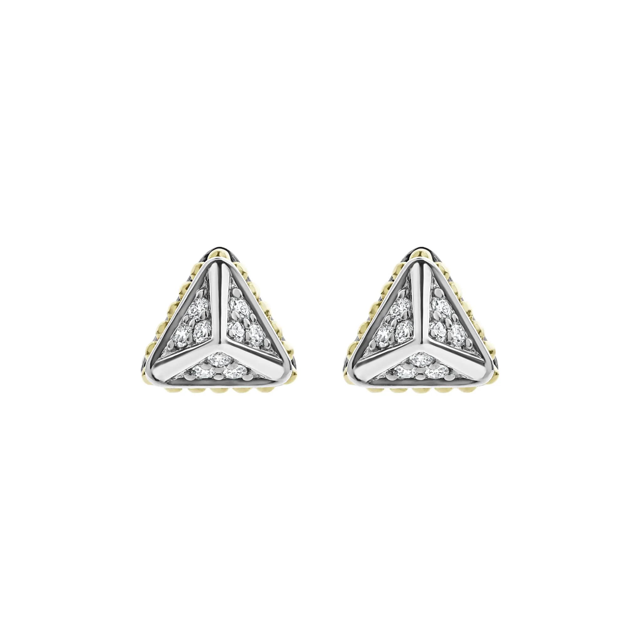 KSL Large Pyramid Diamond Stud Earrings sold by LAGOS product image thumbnail 3