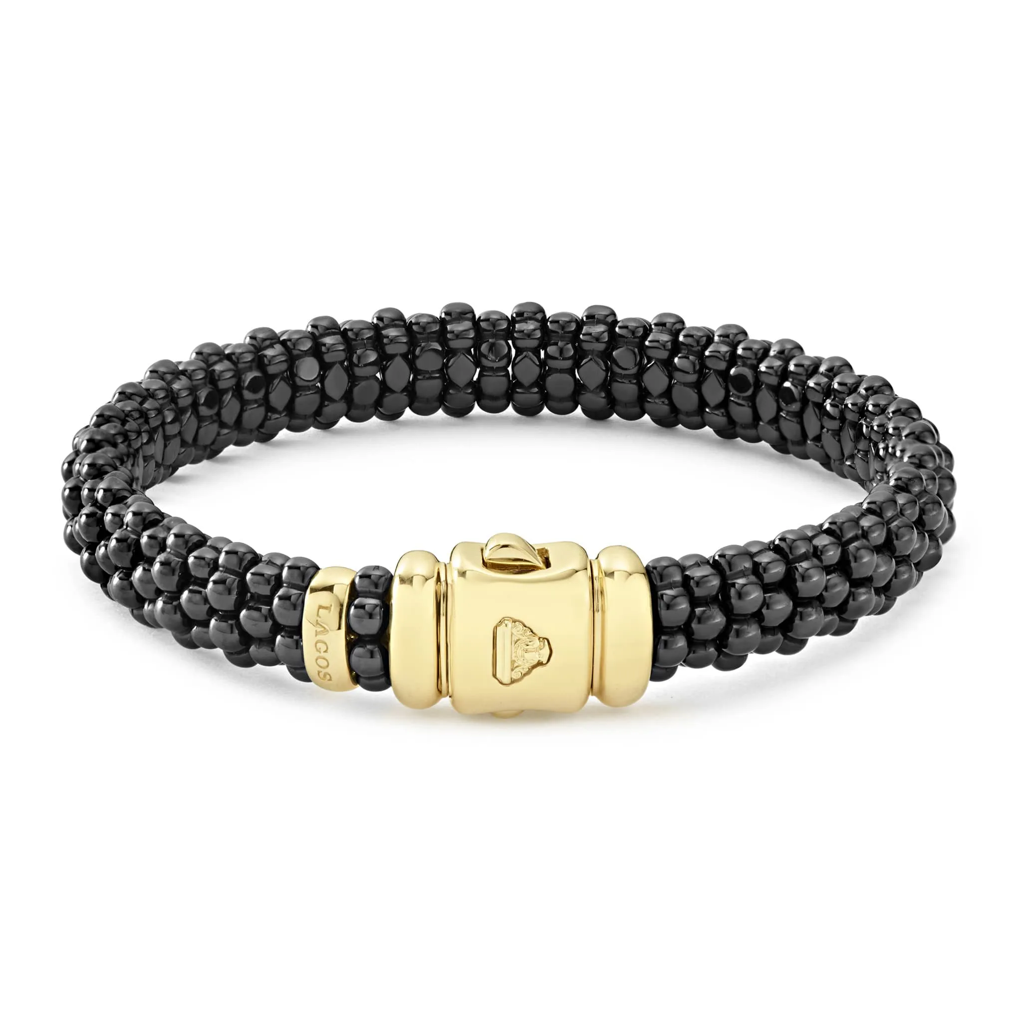 Black Caviar 18K Gold Black Ceramic Beaded Bracelet sold by LAGOS product image thumbnail 5