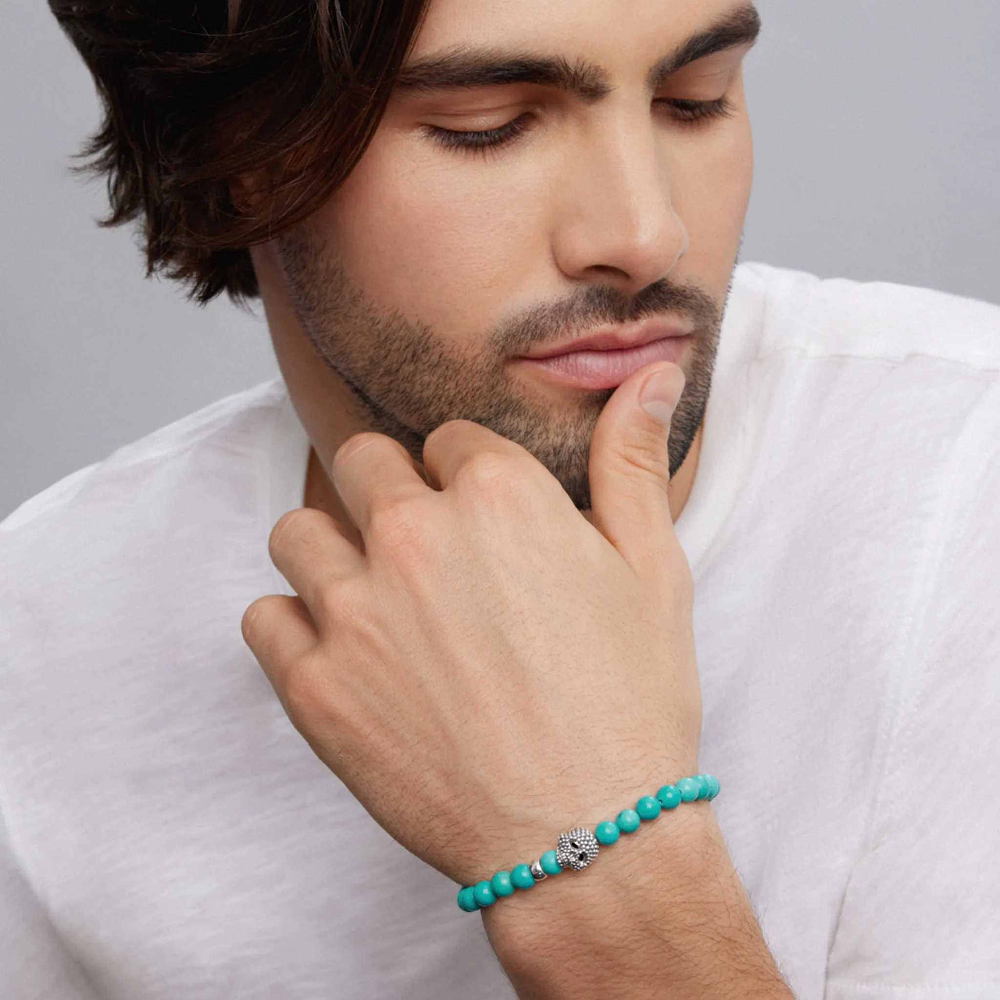 Anthem Turquoise Skull Bead Bracelet sold by LAGOS product image thumbnail 2