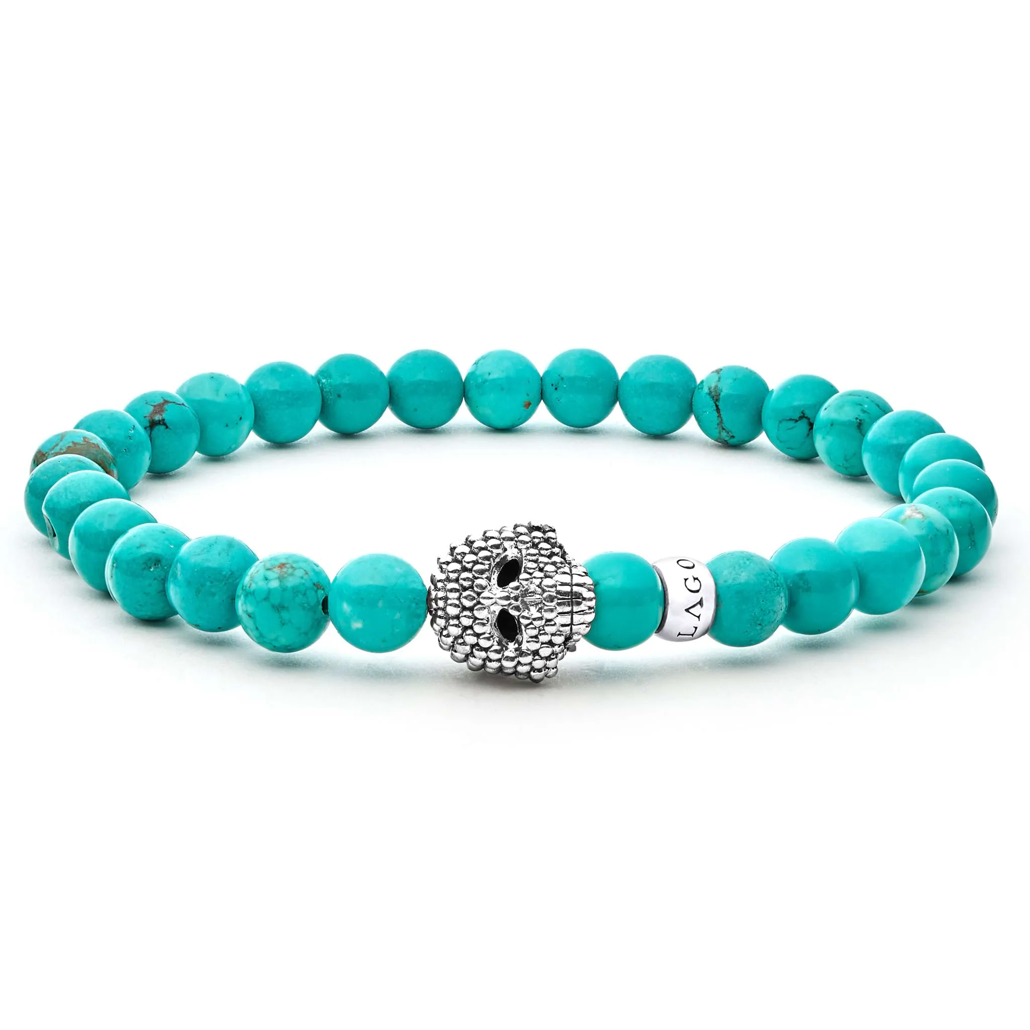 Anthem Turquoise Skull Bead Bracelet sold by LAGOS