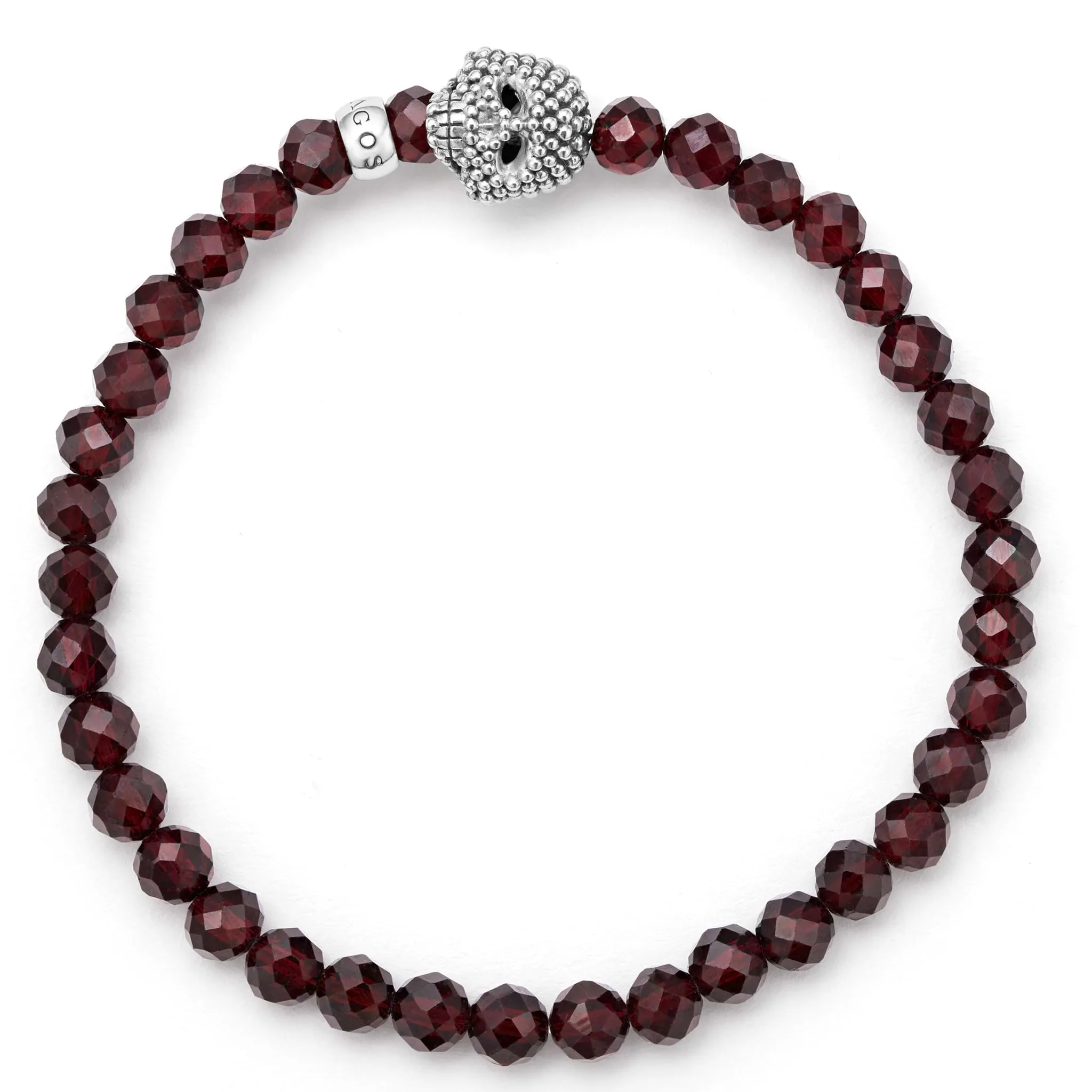 Anthem Red Garnet Skull Bead Bracelet sold by LAGOS product image thumbnail 3