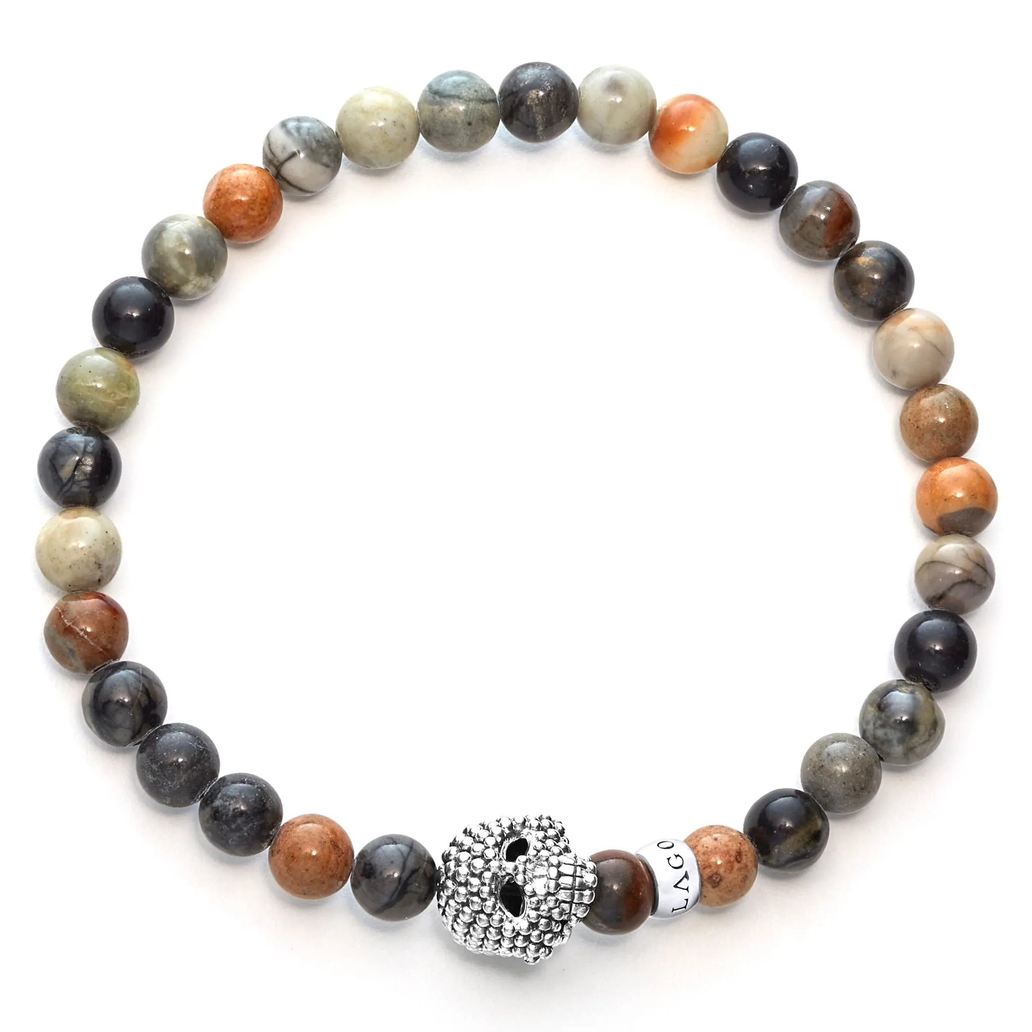 Anthem Picasso Jasper Skull Bead Bracelet sold by LAGOS product image thumbnail 3