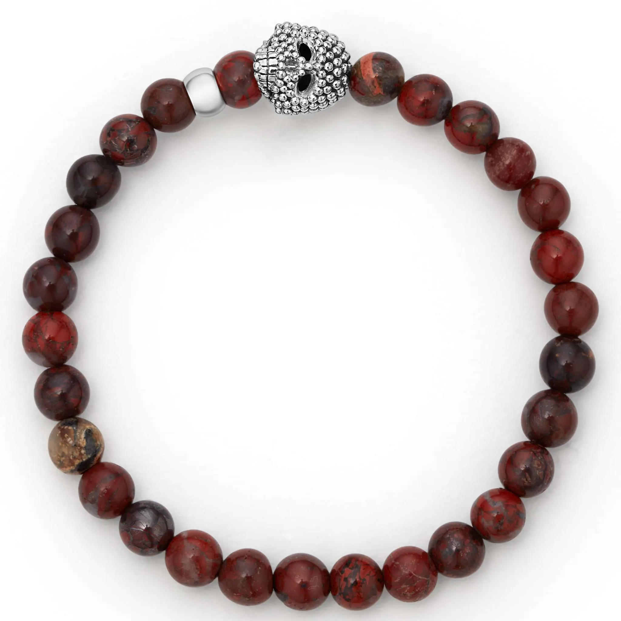 Anthem Poppy Jasper Skull Bead Bracelet sold by LAGOS product image thumbnail 3