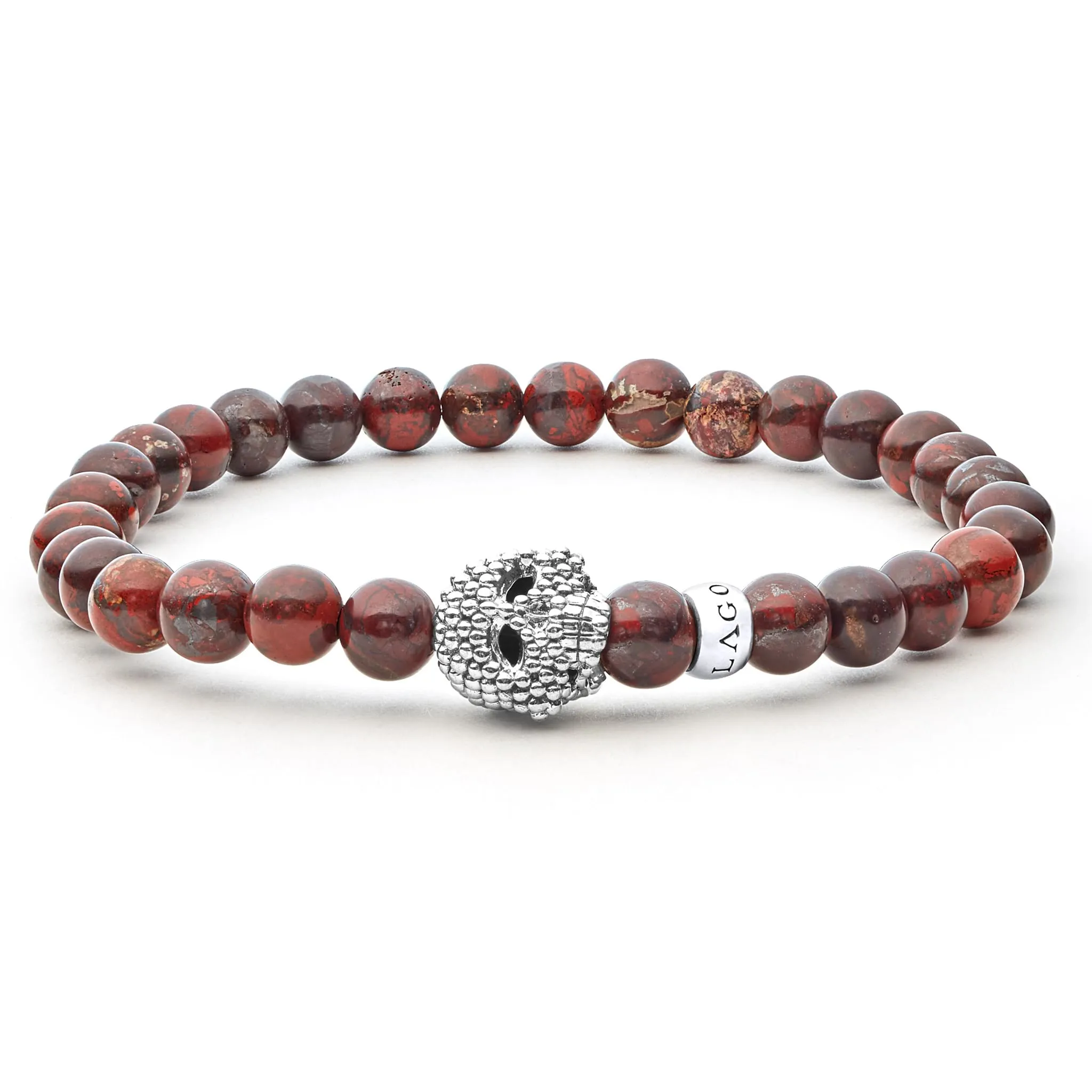 Anthem Poppy Jasper Skull Bead Bracelet sold by LAGOS