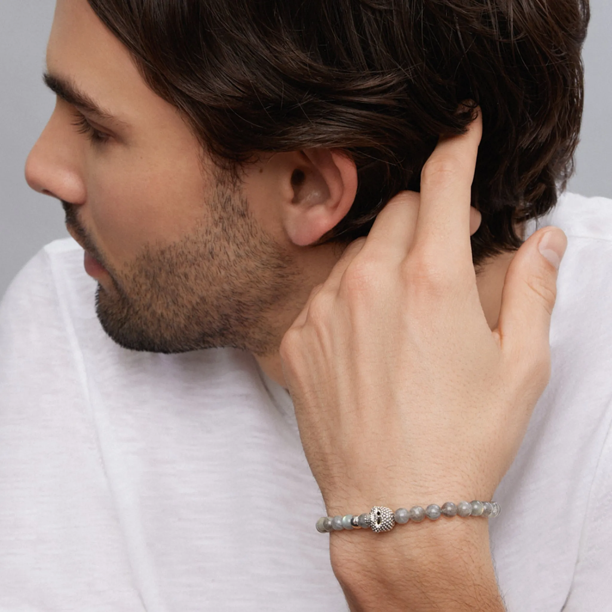 Anthem Labradorite Skull Bead Bracelet sold by LAGOS product image thumbnail 4