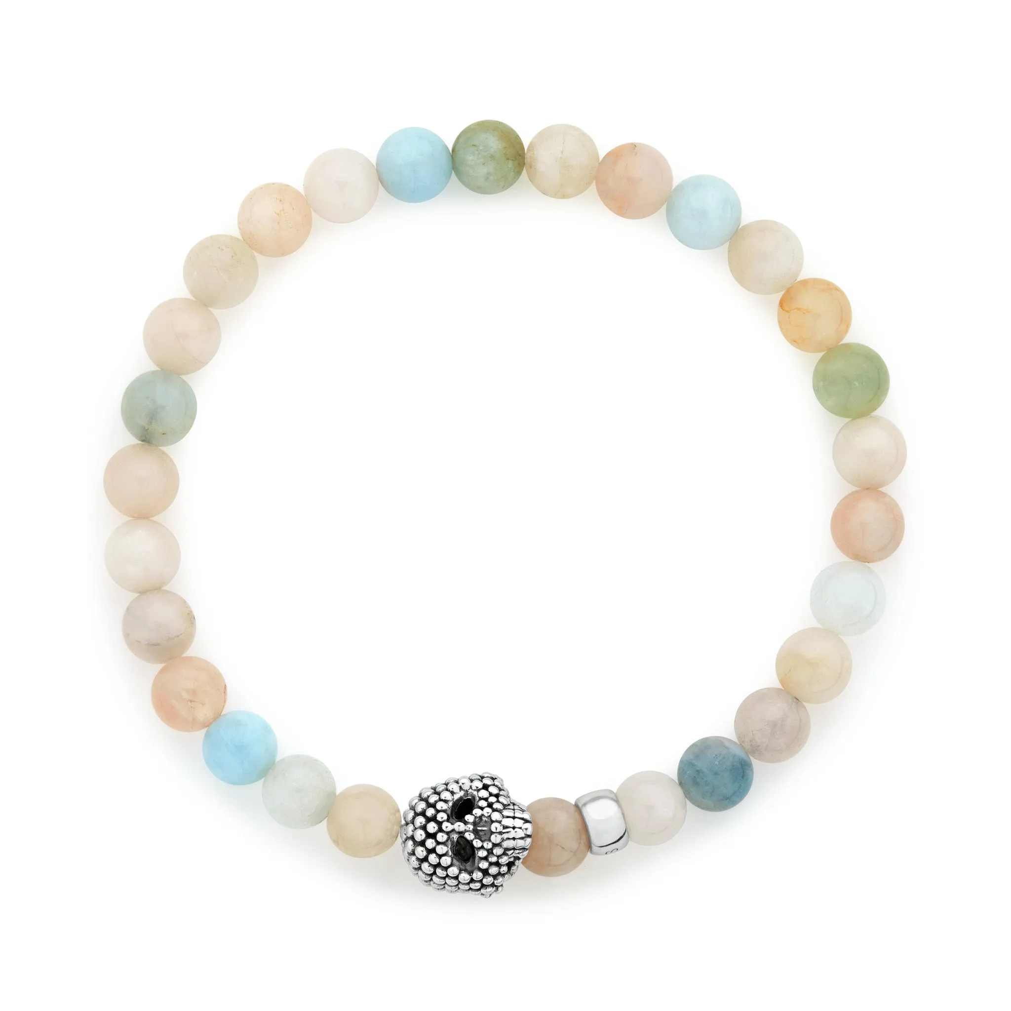 Anthem Morganite Skull Bead Bracelet sold by LAGOS product image thumbnail 3