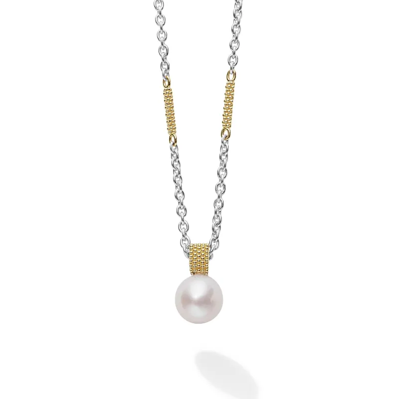Luna Pearl Pendant Necklace sold by LAGOS