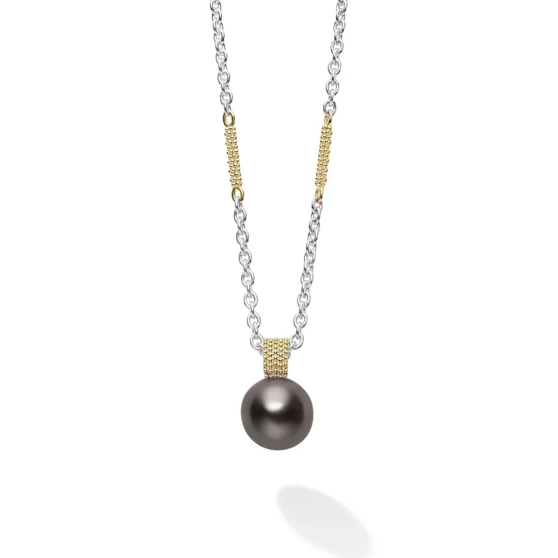 Luna Tahitian Black Pearl Pendant Necklace sold by LAGOS