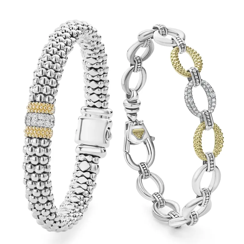 Caviar Lux Caviar Lux Two-Tone Diamond Gift Set sold by LAGOS