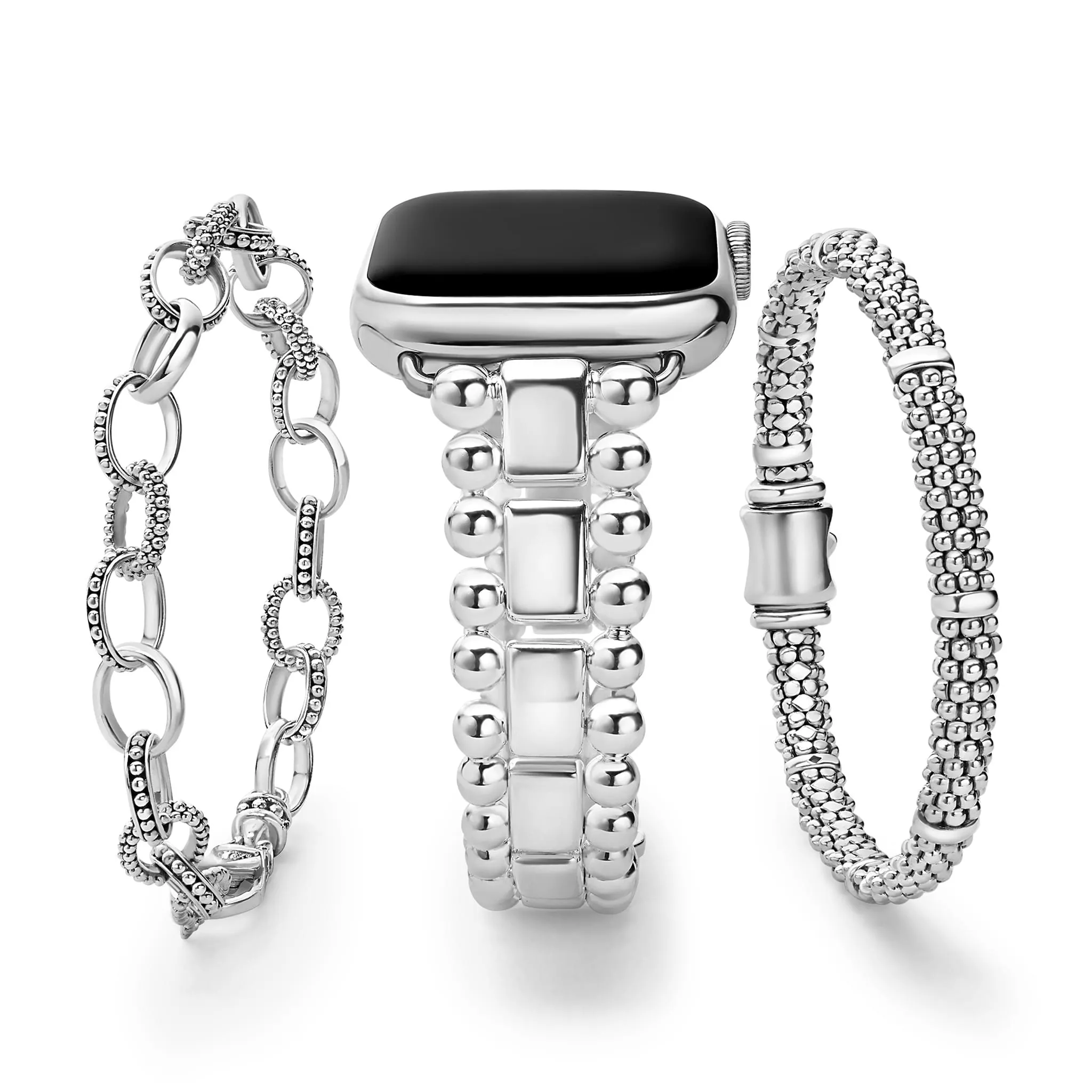 Smart Caviar Sterling Silver Bracelet Gift Set sold by LAGOS