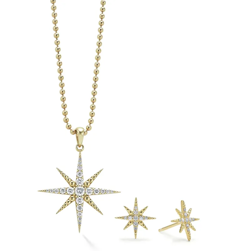 North Star 18K Gold and Diamond Star Gift Set sold by LAGOS