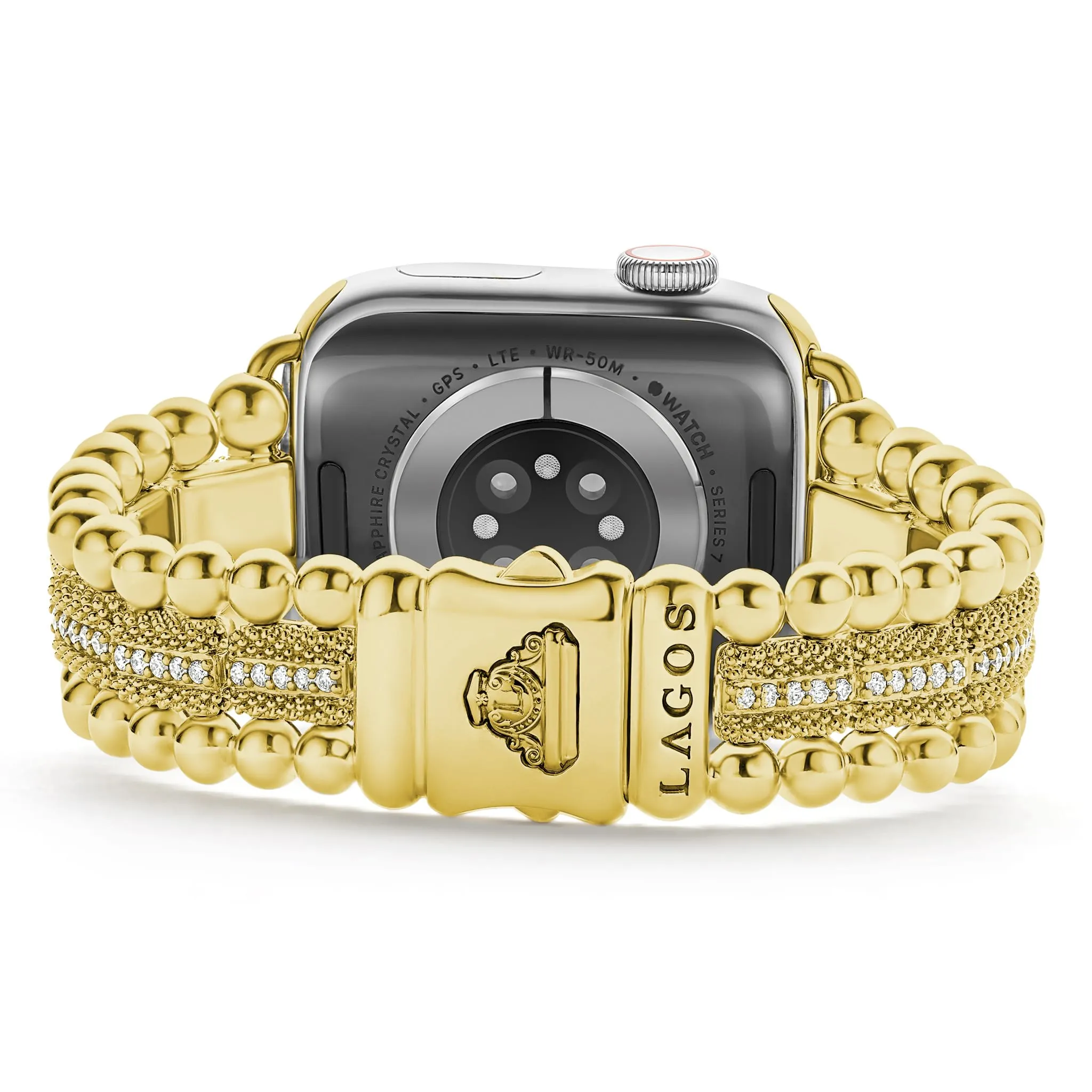 Smart Caviar 18K Gold and Diamond Caviar Beaded Watch Bracelet-38-45mm sold by LAGOS product image thumbnail 4