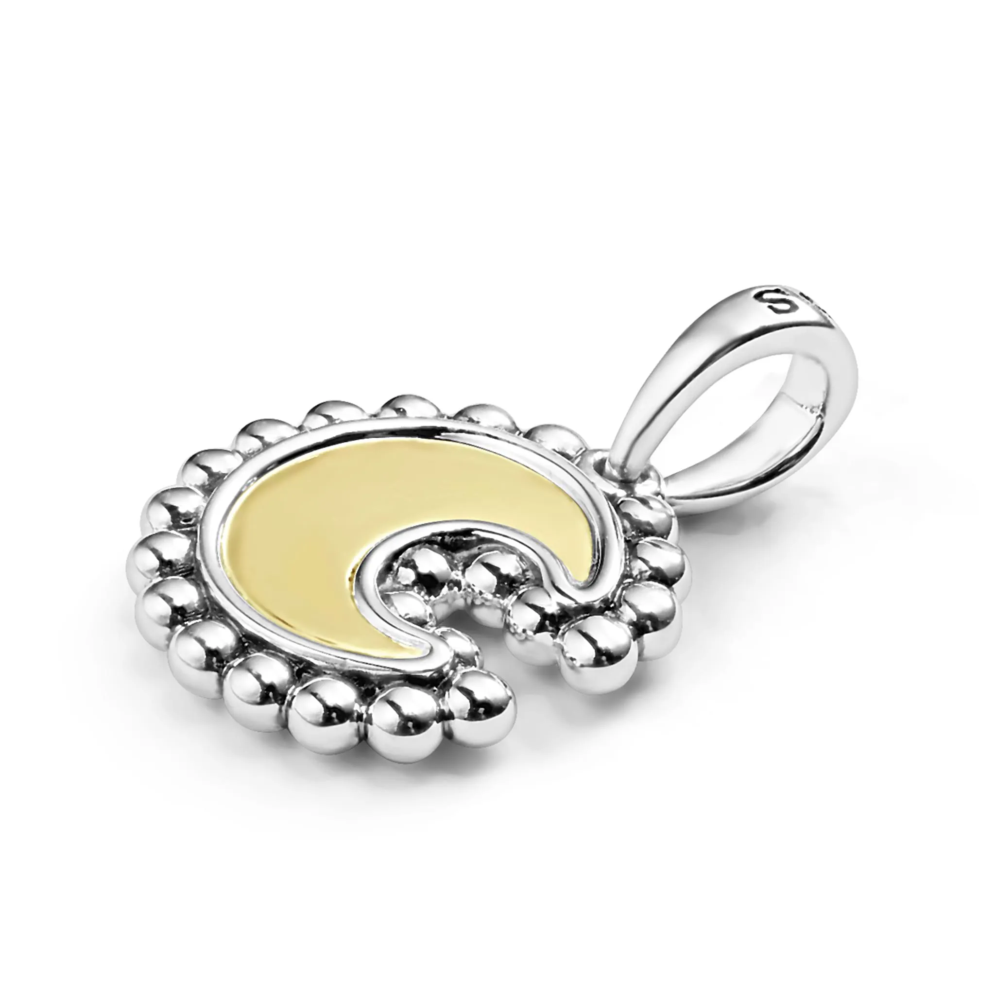 Signature Caviar Two-Tone Crescent Charm sold by LAGOS product image thumbnail 3