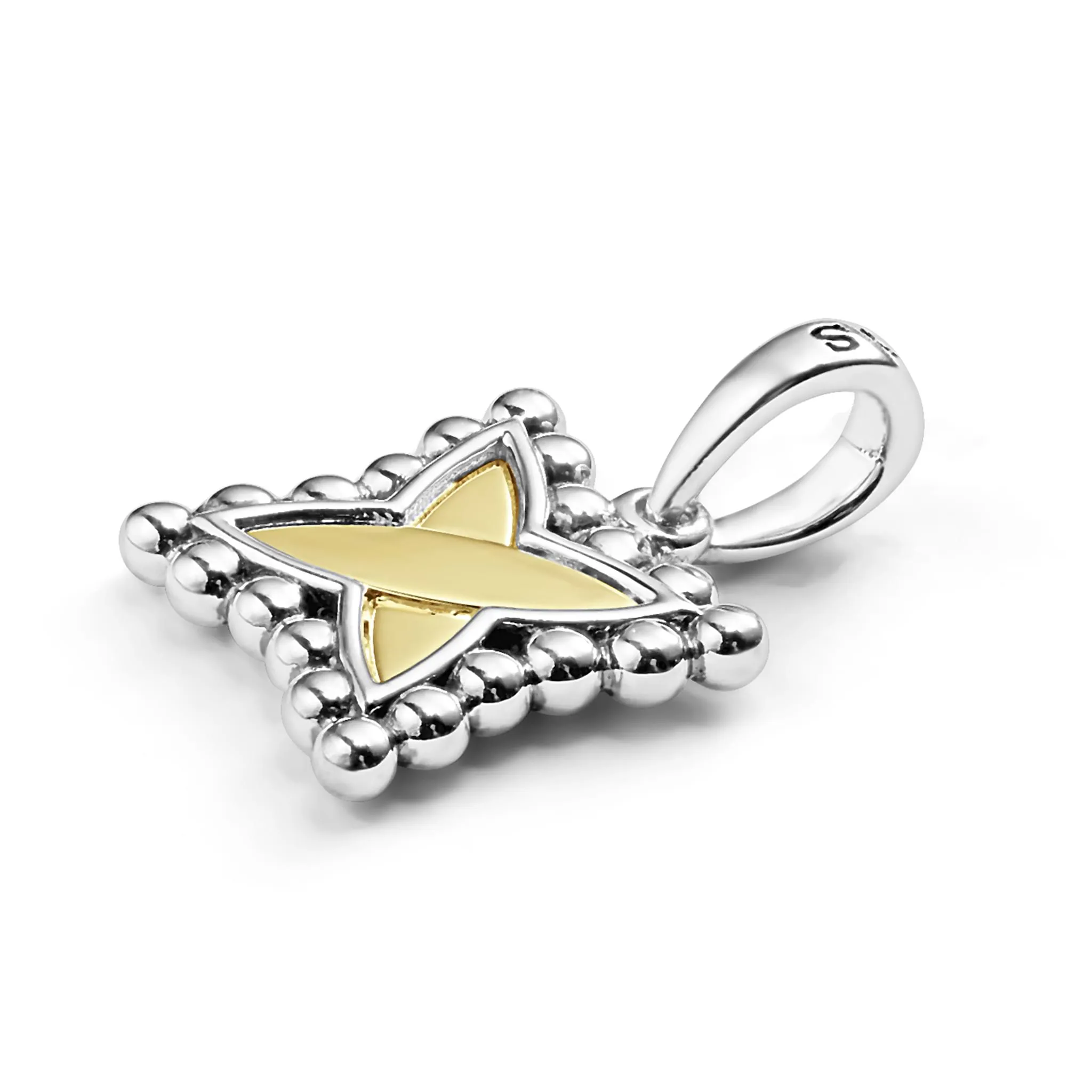 Signature Caviar Two-Tone X Charm sold by LAGOS product image thumbnail 3
