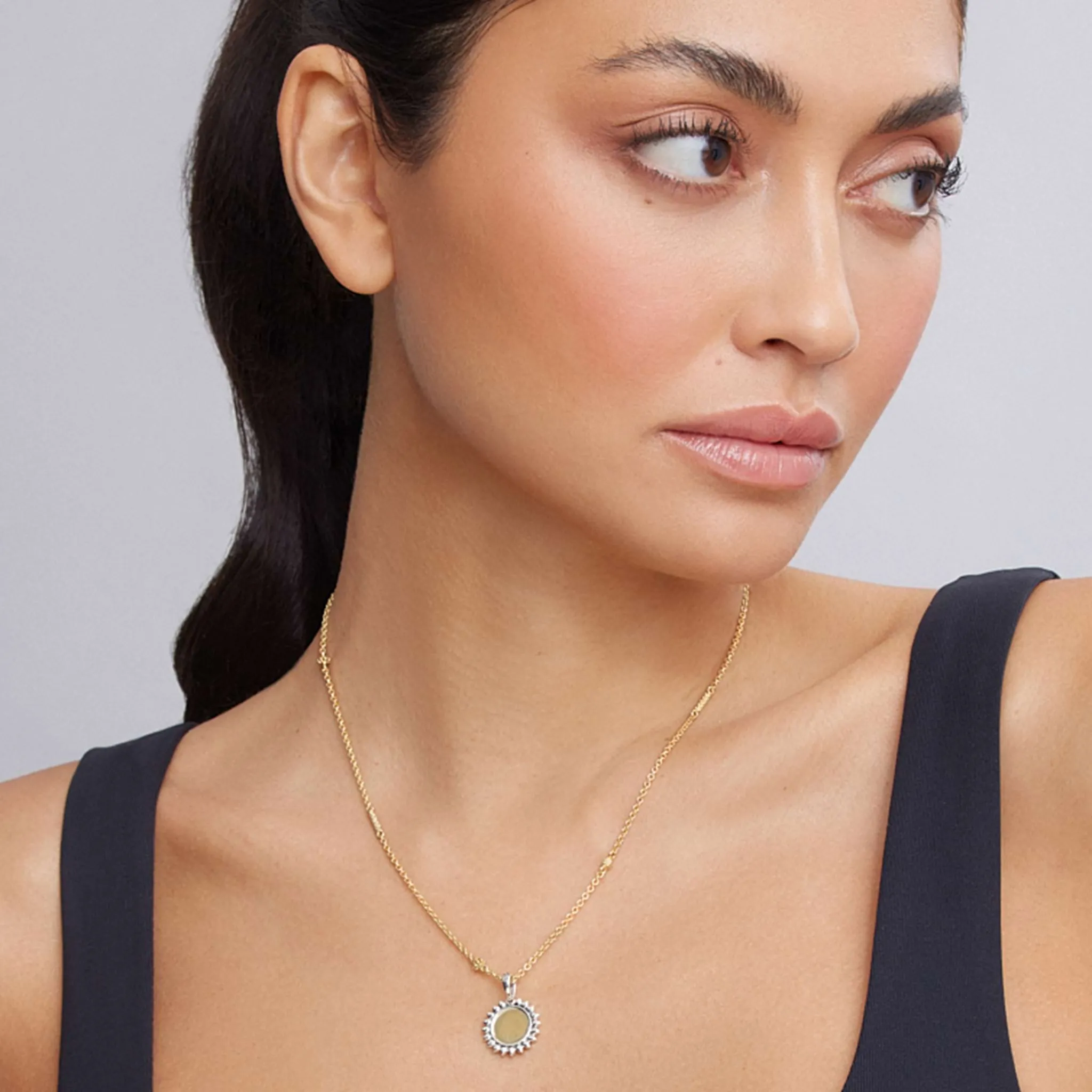 Signature Caviar Two-Tone Sun Charm sold by LAGOS product image thumbnail 2