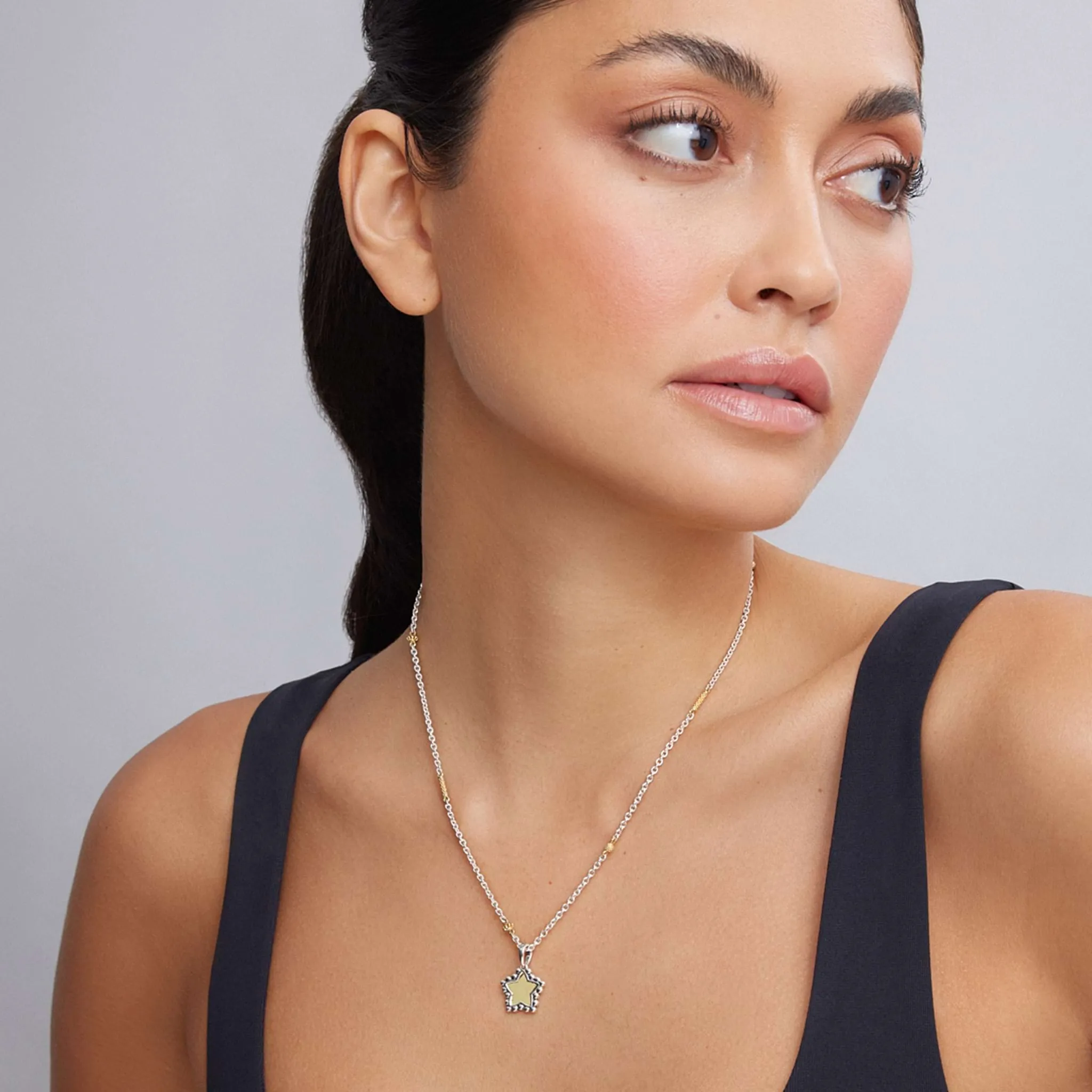 Signature Caviar Two-Tone Star Charm sold by LAGOS product image thumbnail 2