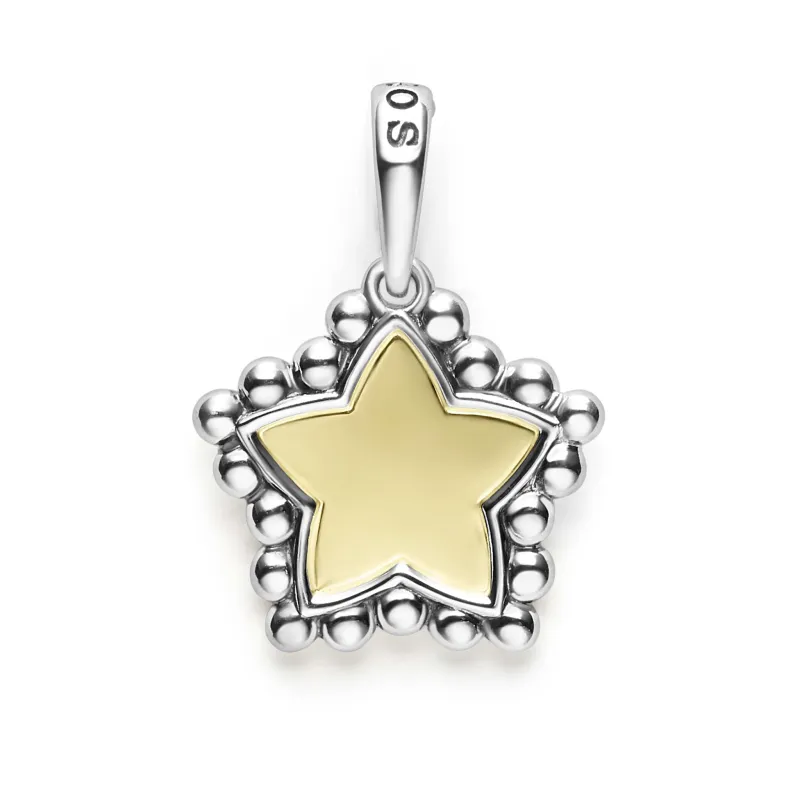 Signature Caviar Two-Tone Star Charm sold by LAGOS