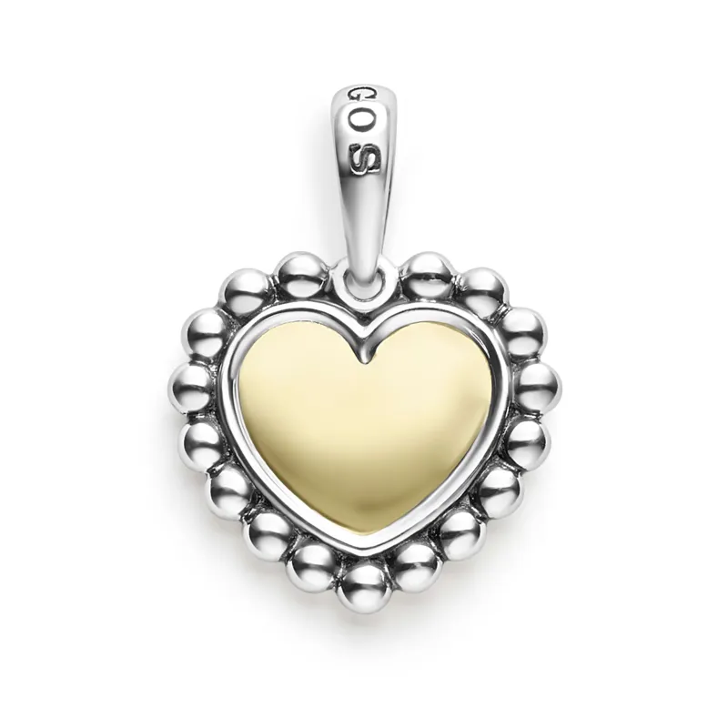 Signature Caviar Two-Tone Heart Charm sold by LAGOS