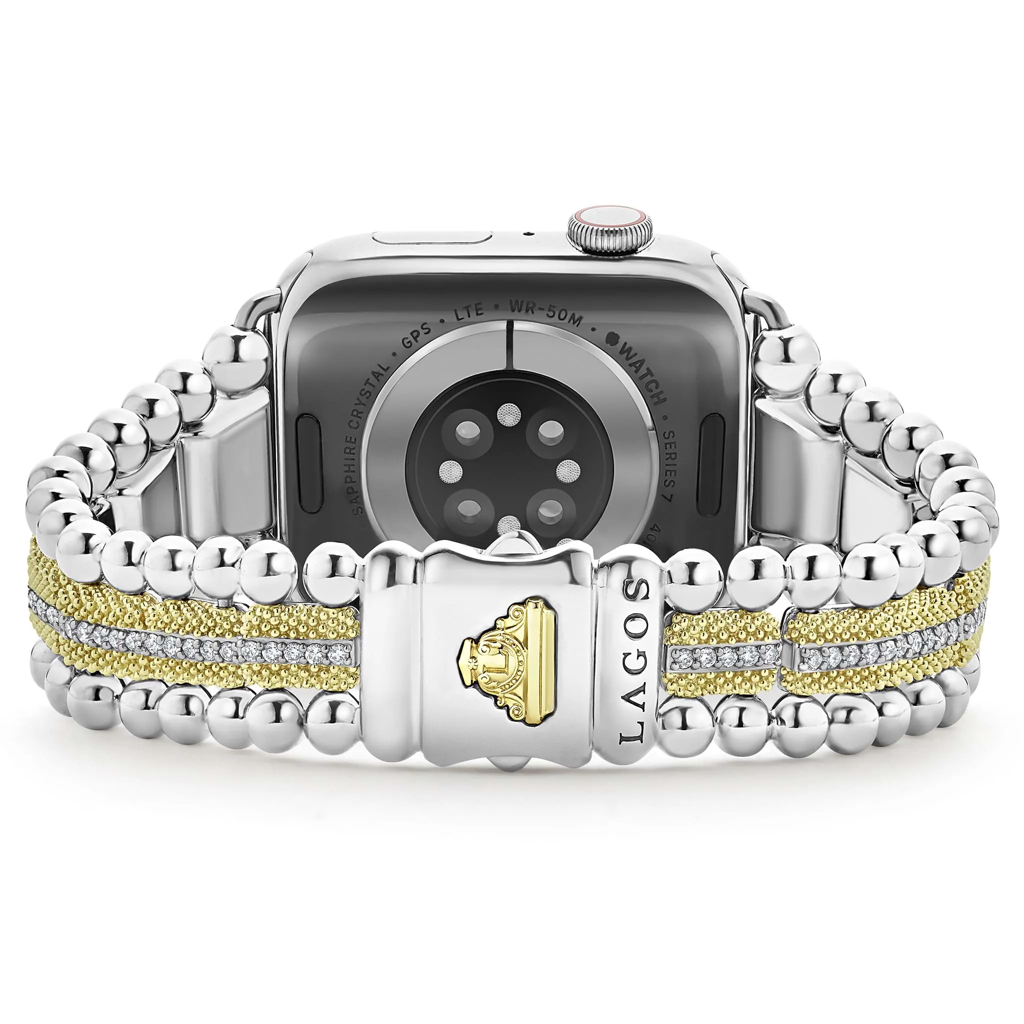 Smart Caviar 18K Gold and Diamond Caviar Beaded Watch Bracelet-42-49mm sold by LAGOS product image thumbnail 5