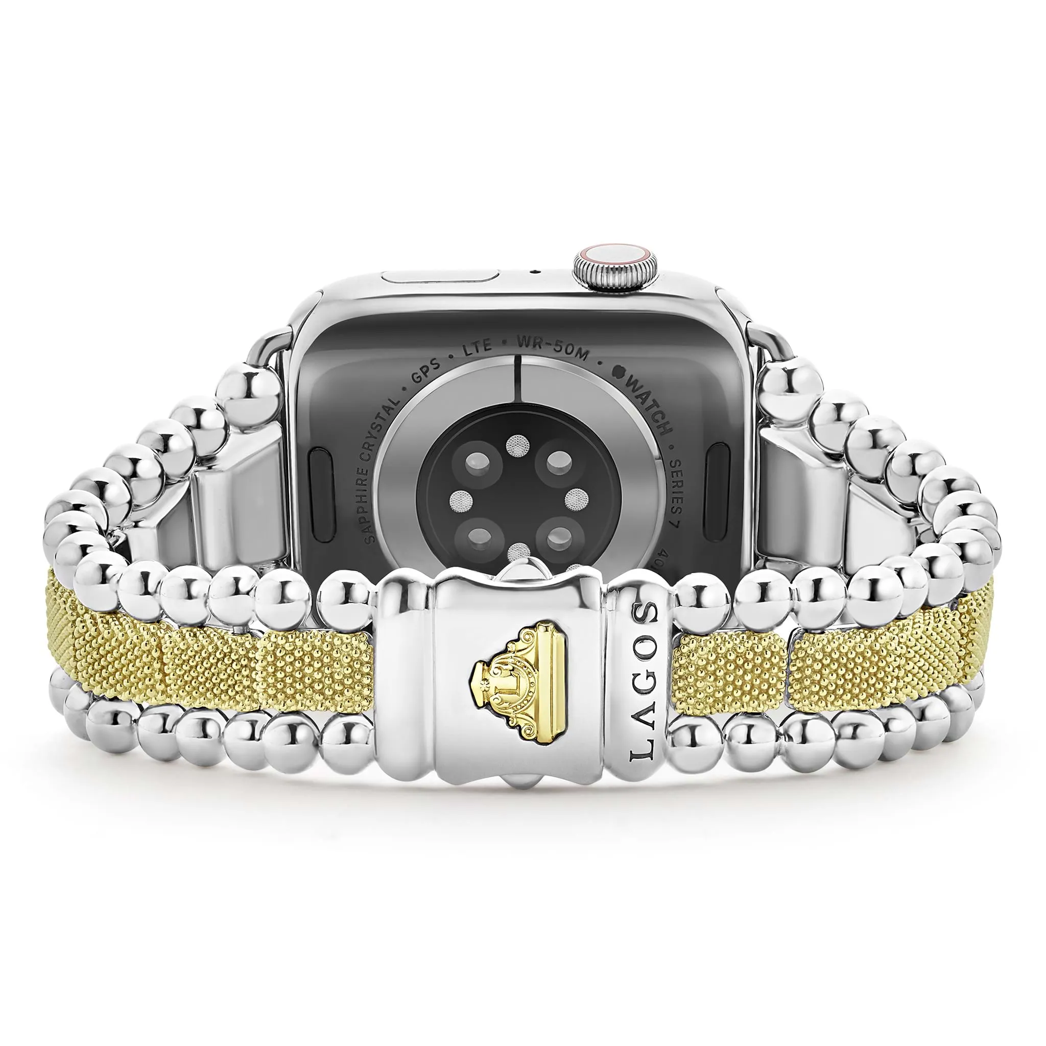 Smart Caviar 18K Gold and Sterling Silver Caviar Beaded Watch Bracelet-42-49mm sold by LAGOS product image thumbnail 5