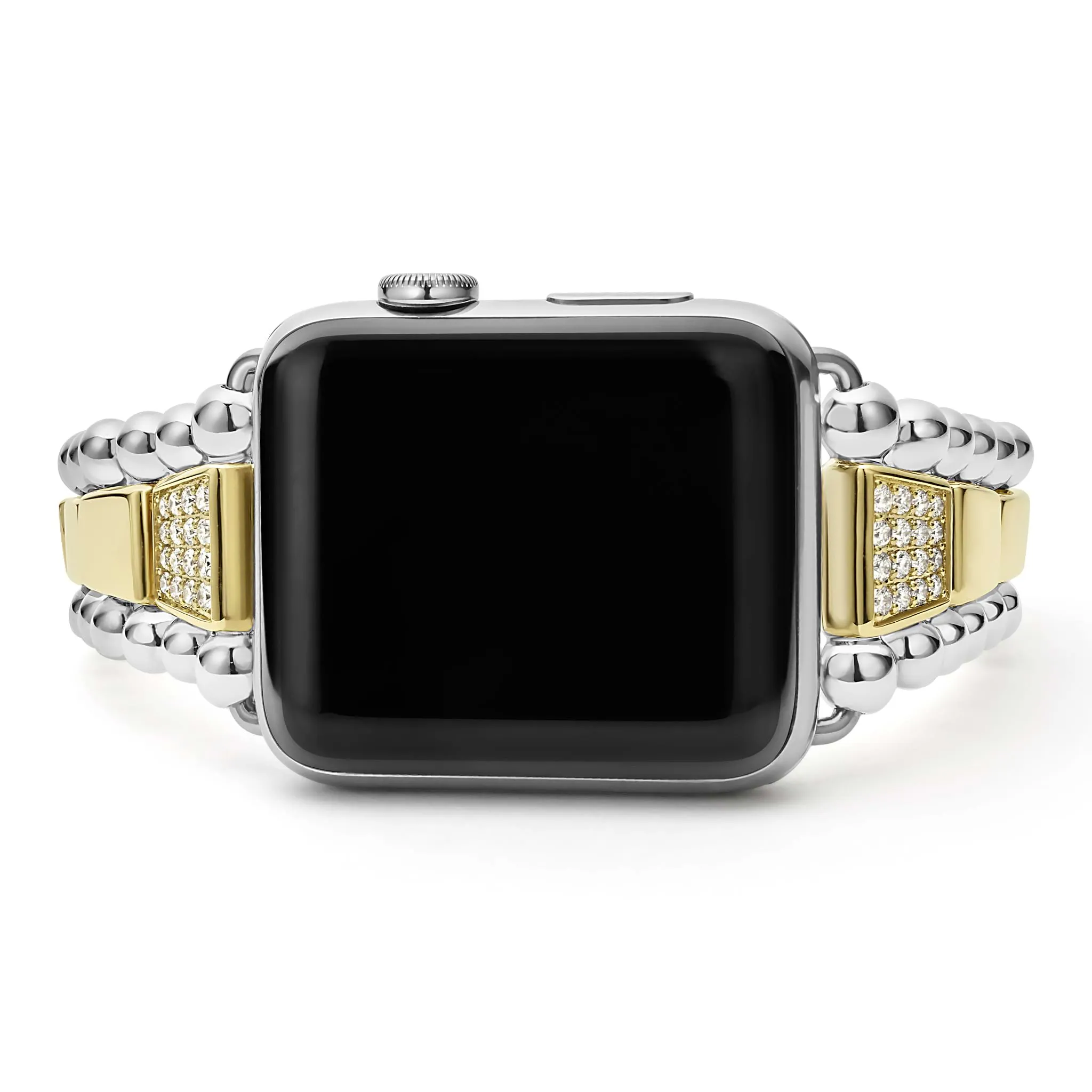Smart Caviar 18K Gold and Sterling Silver Single Diamond Watch Bracelet-42-49mm sold by LAGOS product image thumbnail 5