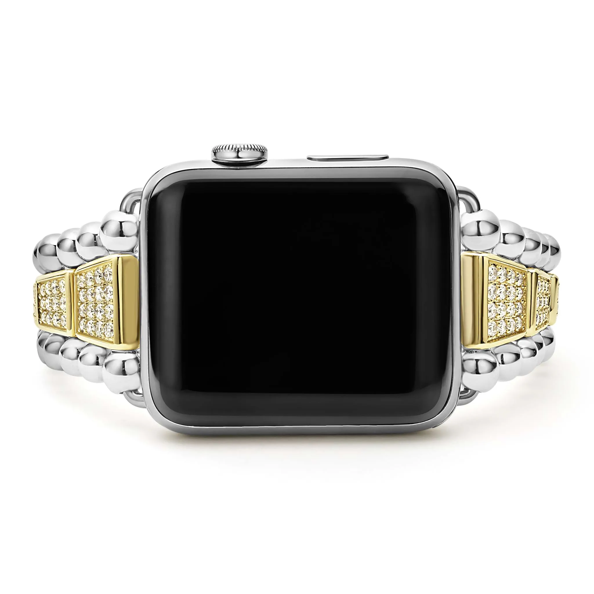 Smart Caviar 18K Gold and Sterling Silver Full Diamond Watch Bracelet-42-49mm sold by LAGOS product image thumbnail 5