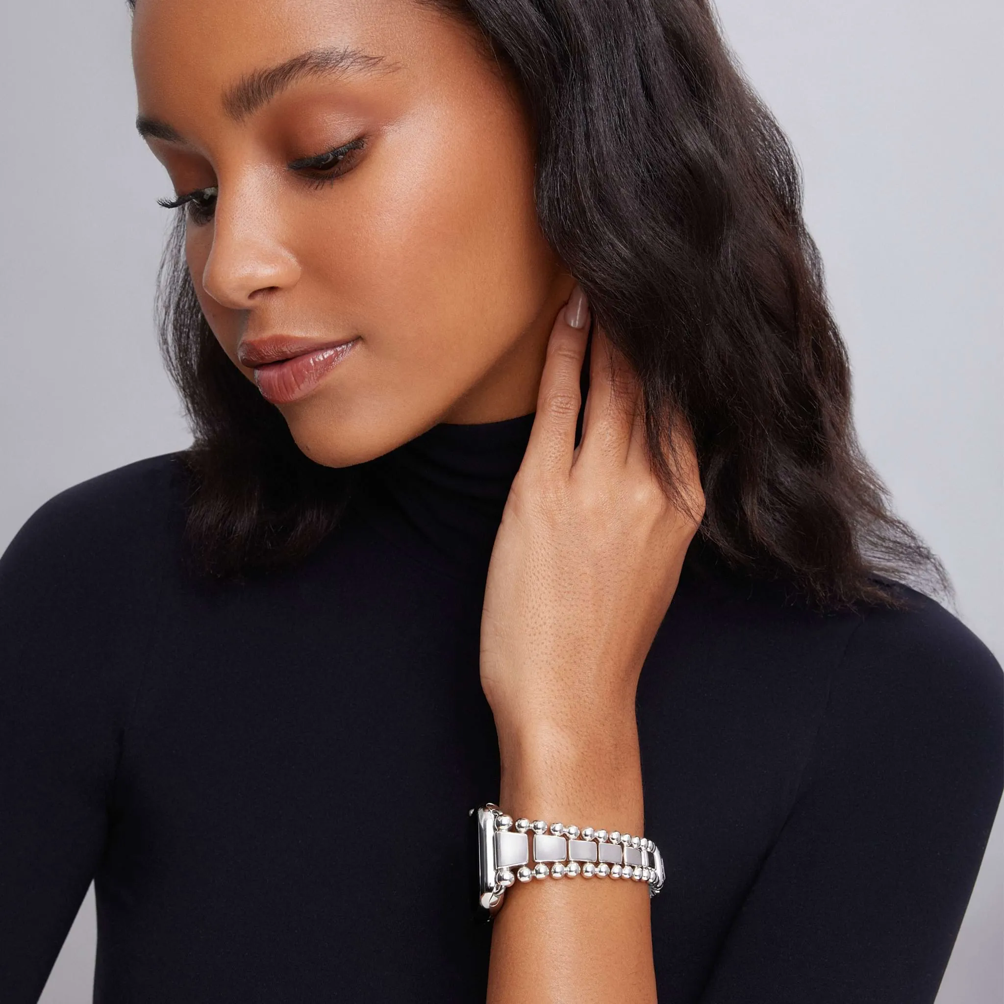 Smart Caviar Sterling Silver Watch Bracelet-42-49mm sold by LAGOS product image thumbnail 2